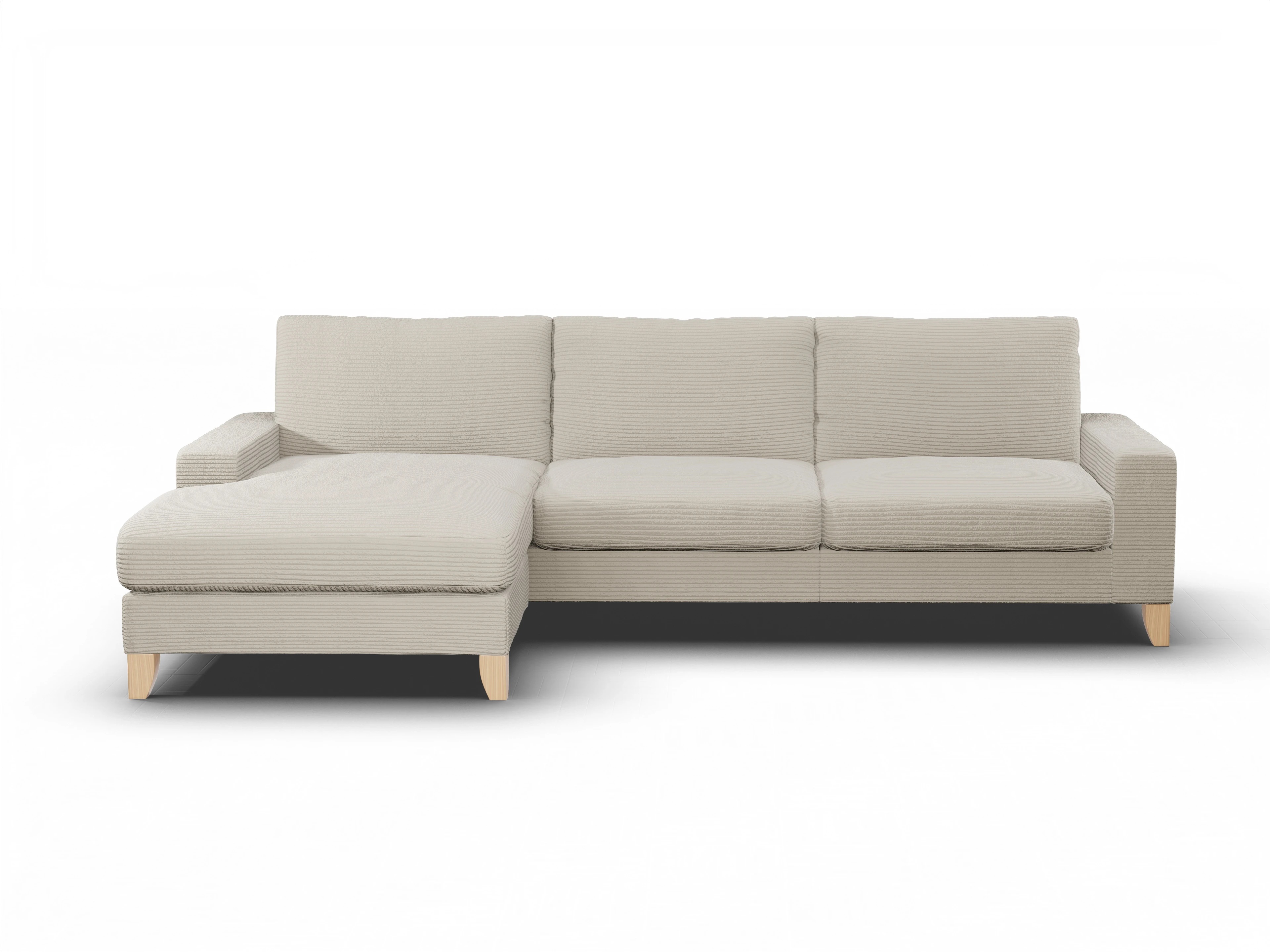 Ansicht des Produktes Casco 2.0 Ecksofa links Abschluss offen in Stoff Beige