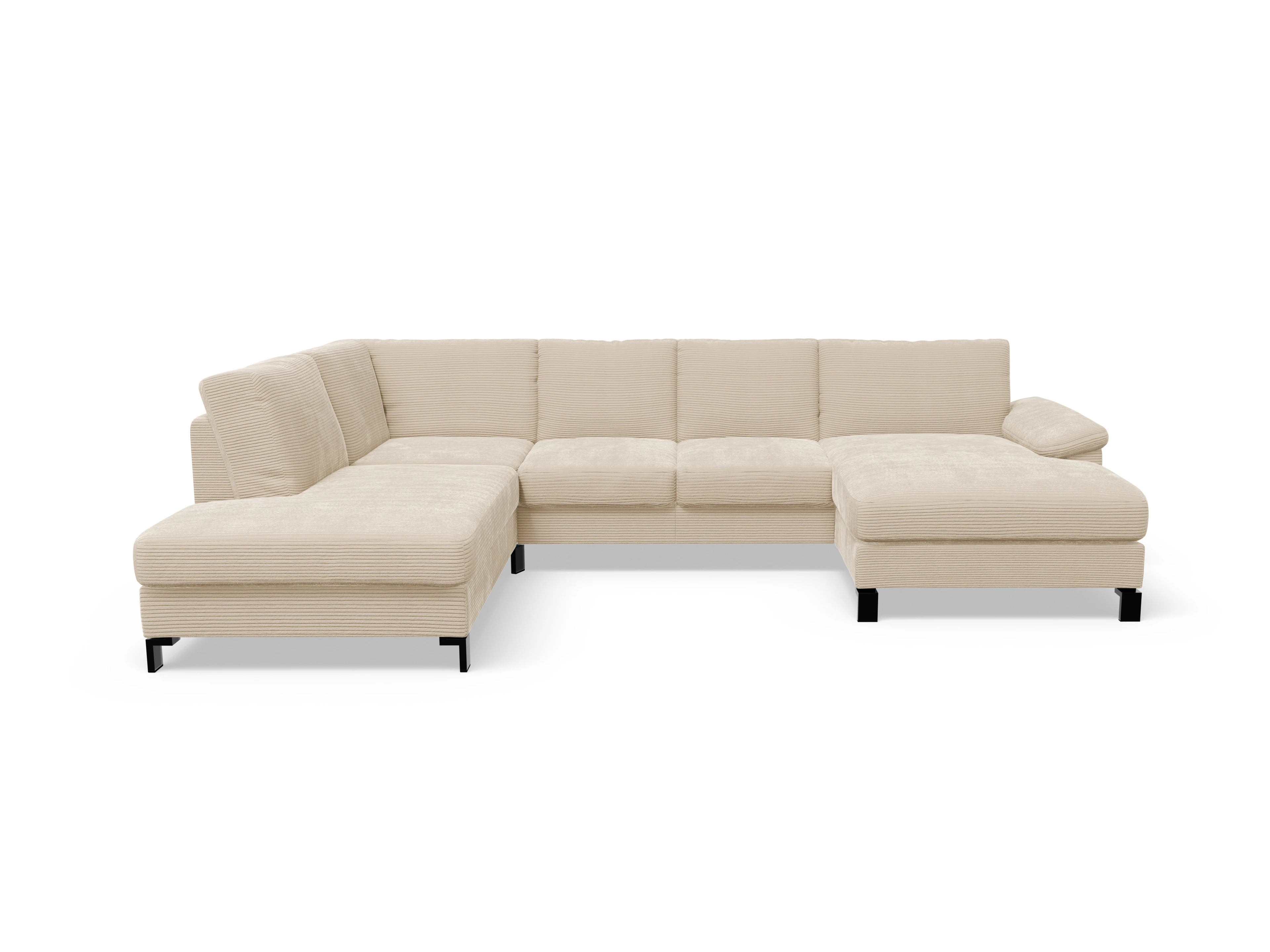 Ansicht des Produktes Casco 2.0 Wohnlandschaft offen beidseitig in Stoff Beige