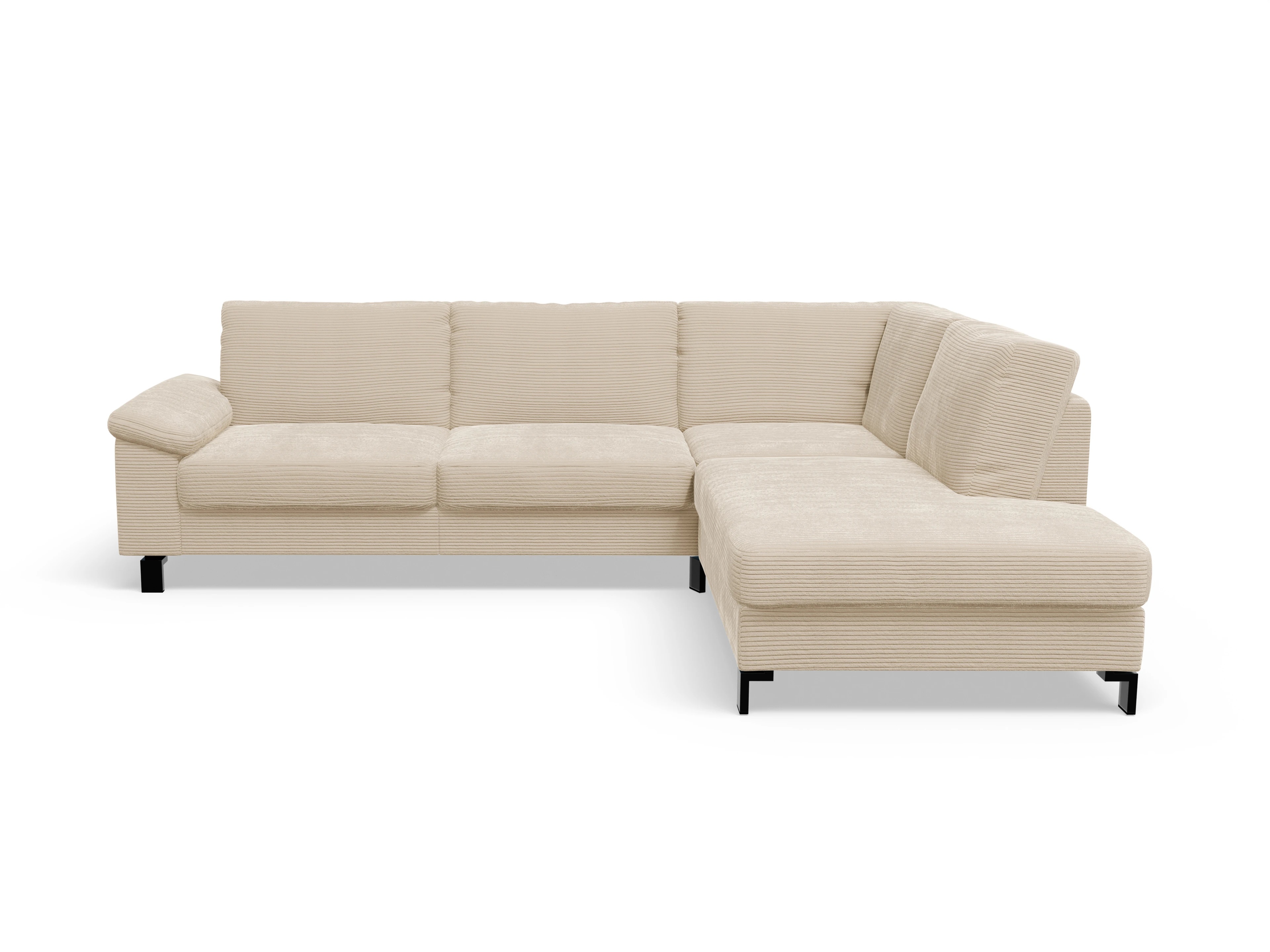 Ansicht des Produktes Casco 2.0 Ecksofa rechts Abschluss offen in Stoff Beige