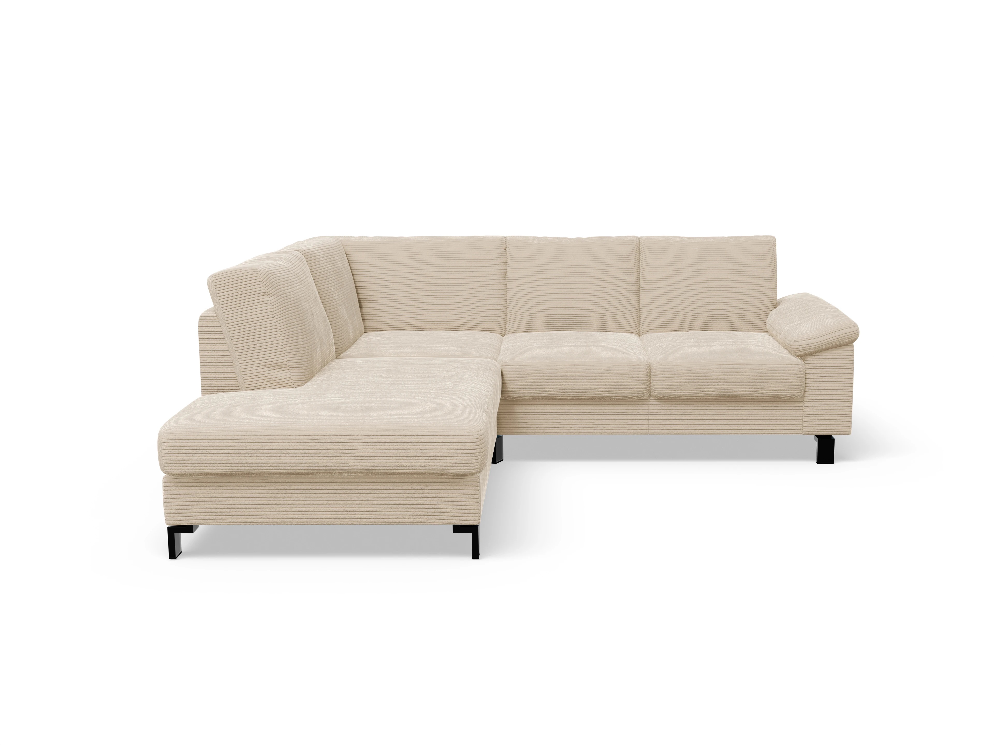 Ansicht des Produktes Casco 2.0 Ecksofa links Abschluss offen in Stoff Beige