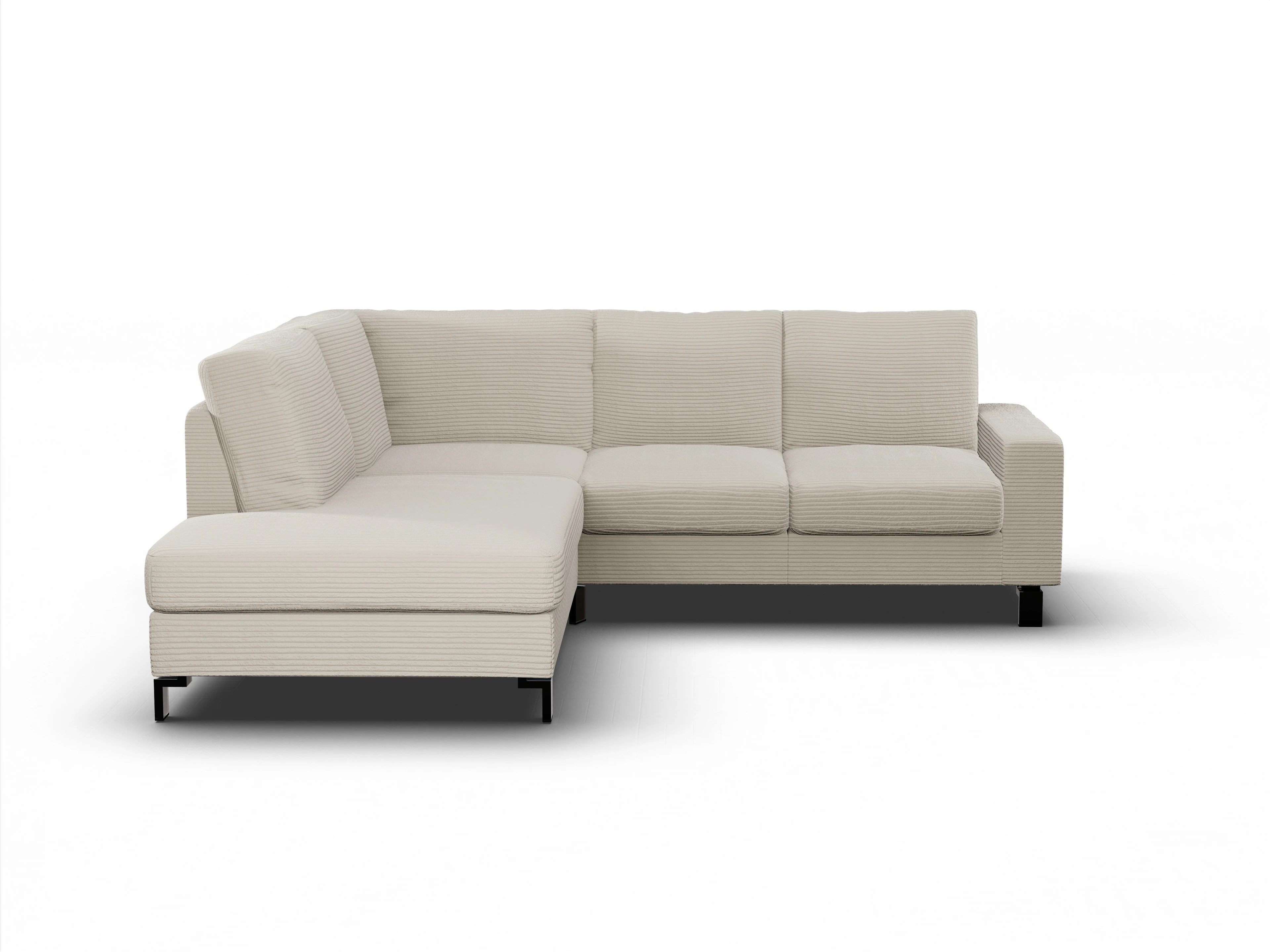 Ansicht des Produktes Casco 2.0 Ecksofa links Abschluss offen in Stoff Beige