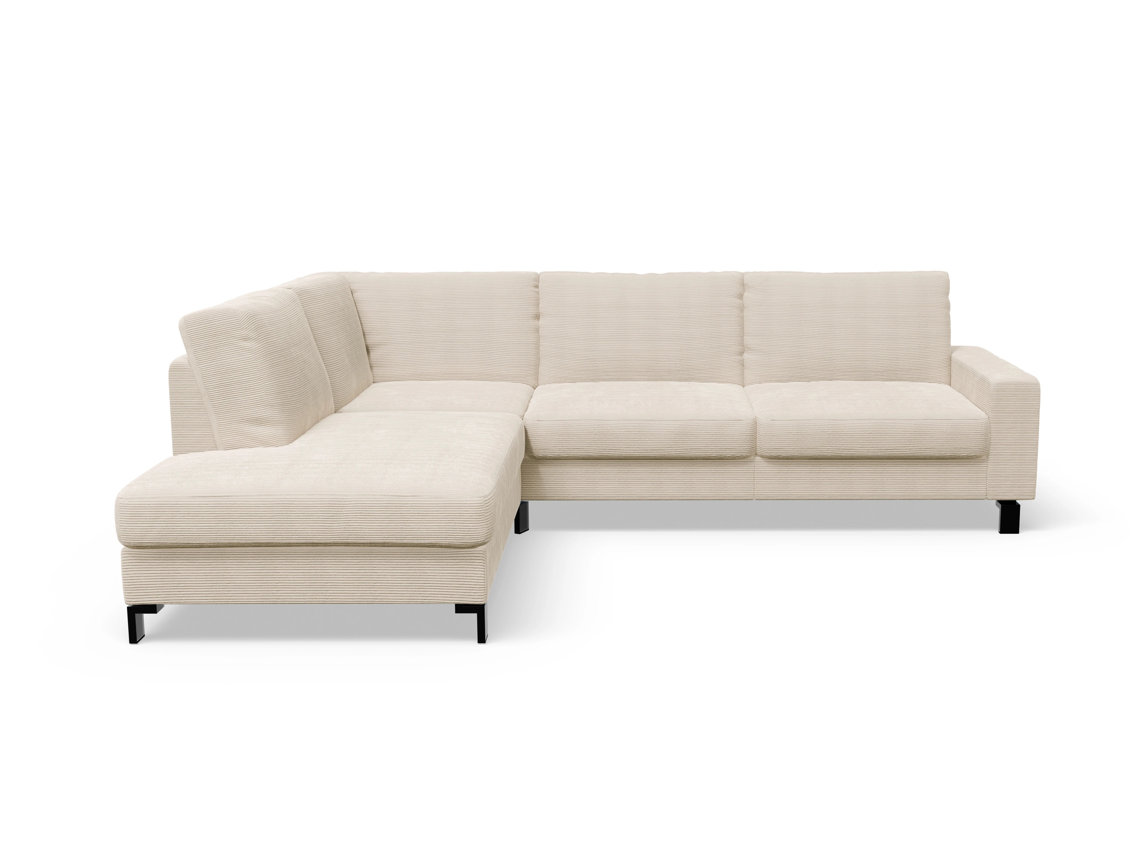 Ansicht des Produktes Casco 2.0 Ecksofa links Abschluss offen in Stoff Weiss