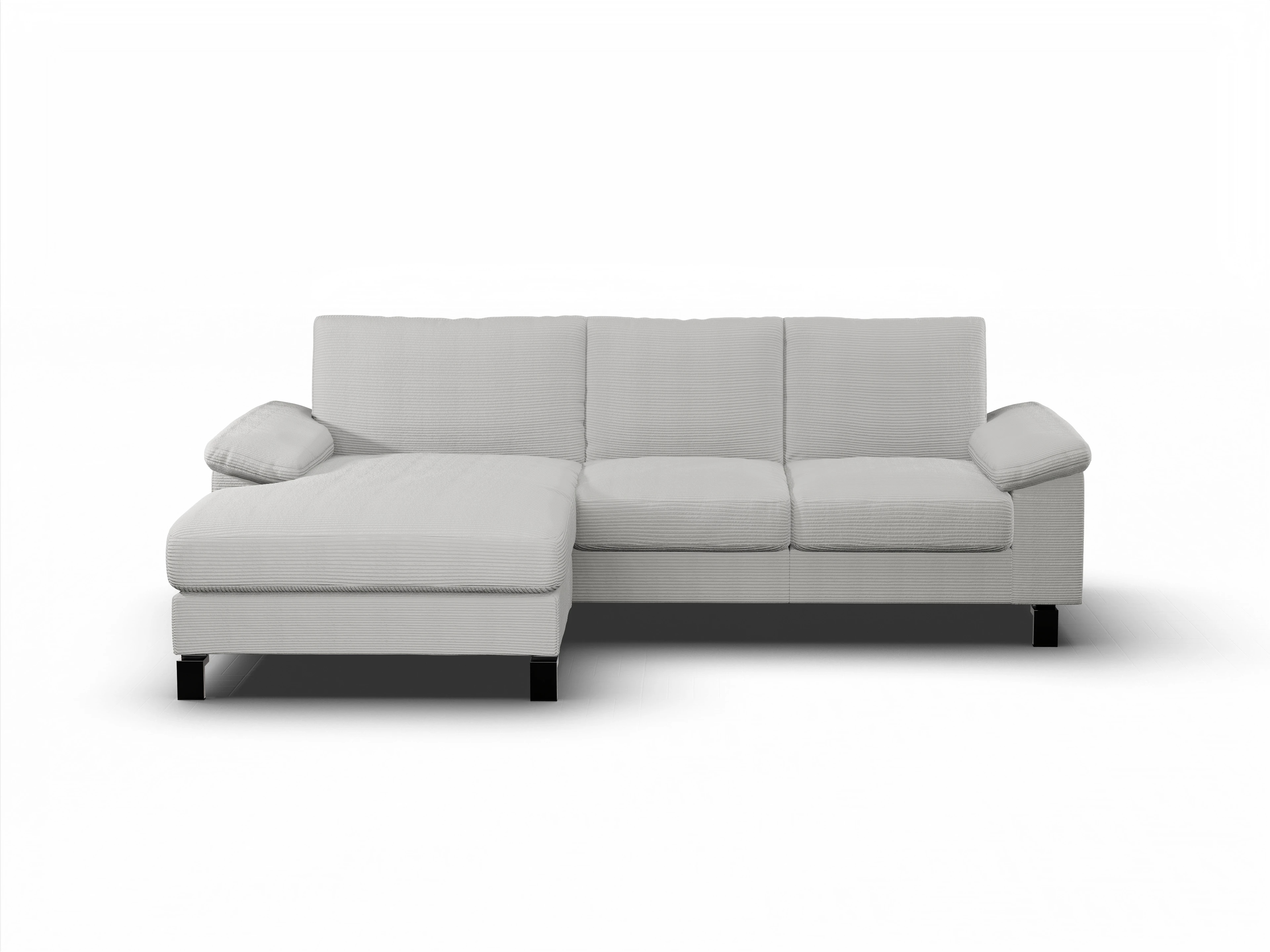Ansicht des Produktes Casco 2.0 Ecksofa links Abschluss offen in Stoff Grau