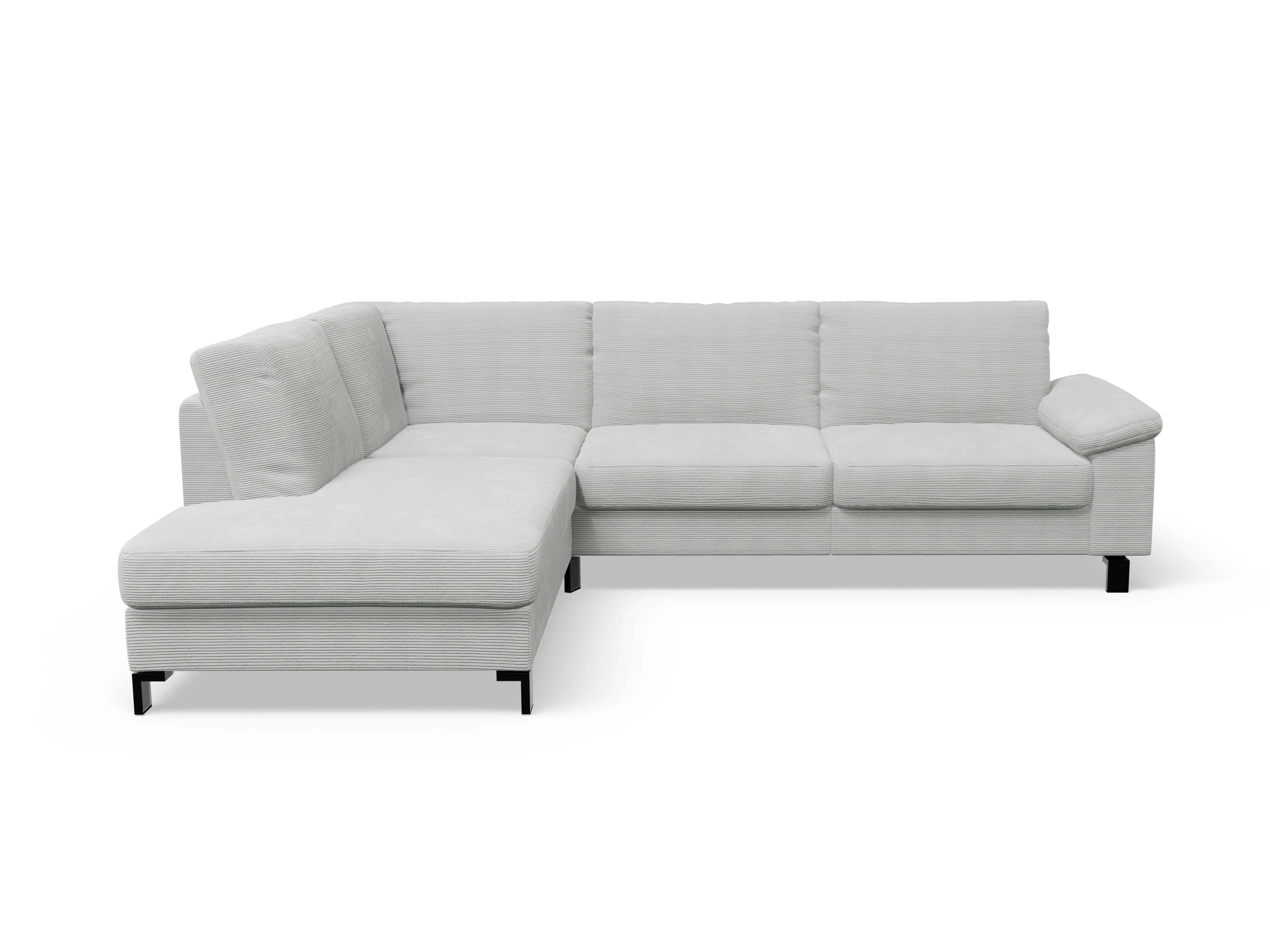Ansicht des Produktes Casco 2.0 Ecksofa links Abschluss offen in Stoff Grau