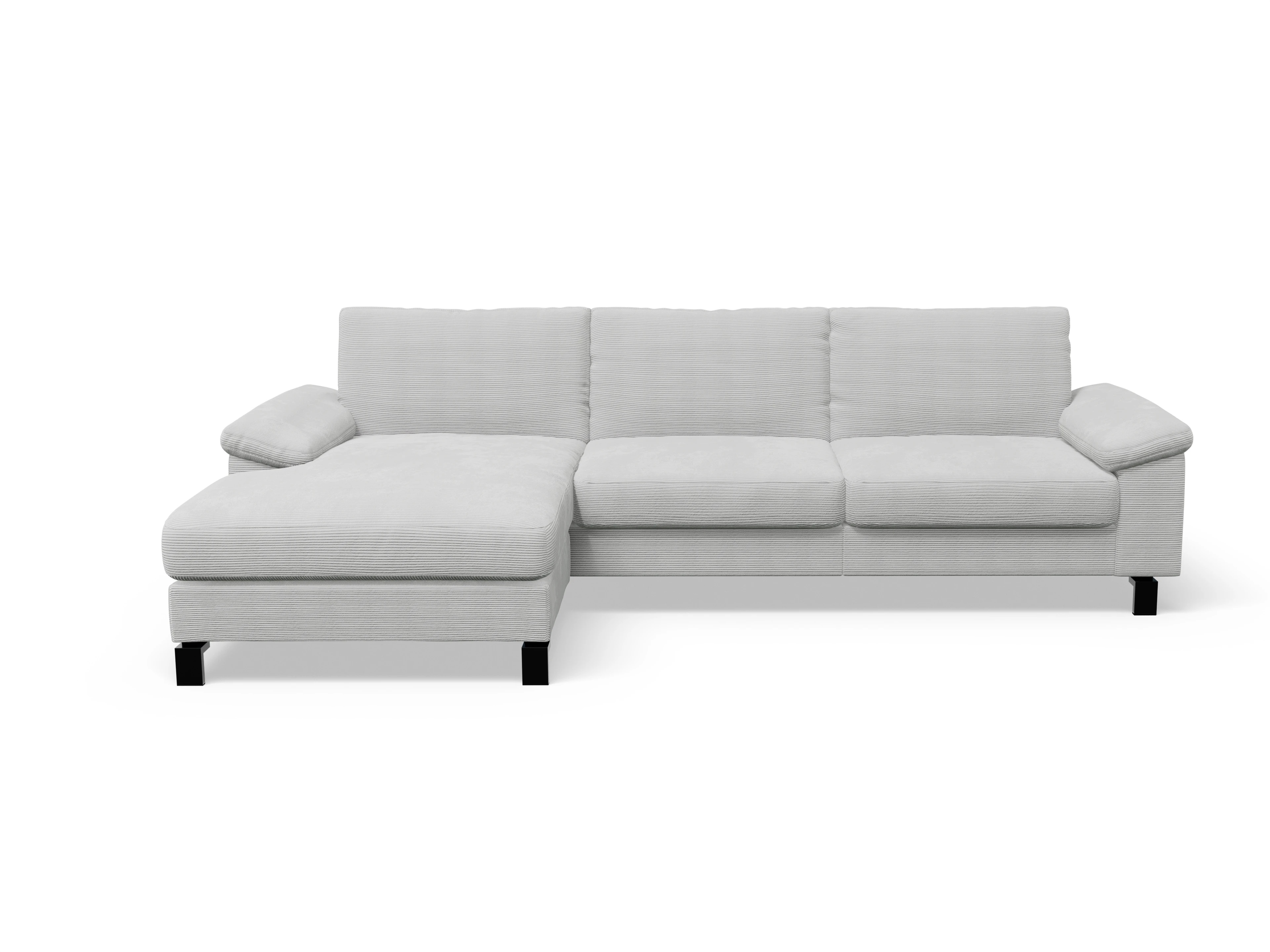 Ansicht des Produktes Casco 2.0 Ecksofa links Abschluss offen in Stoff Grau