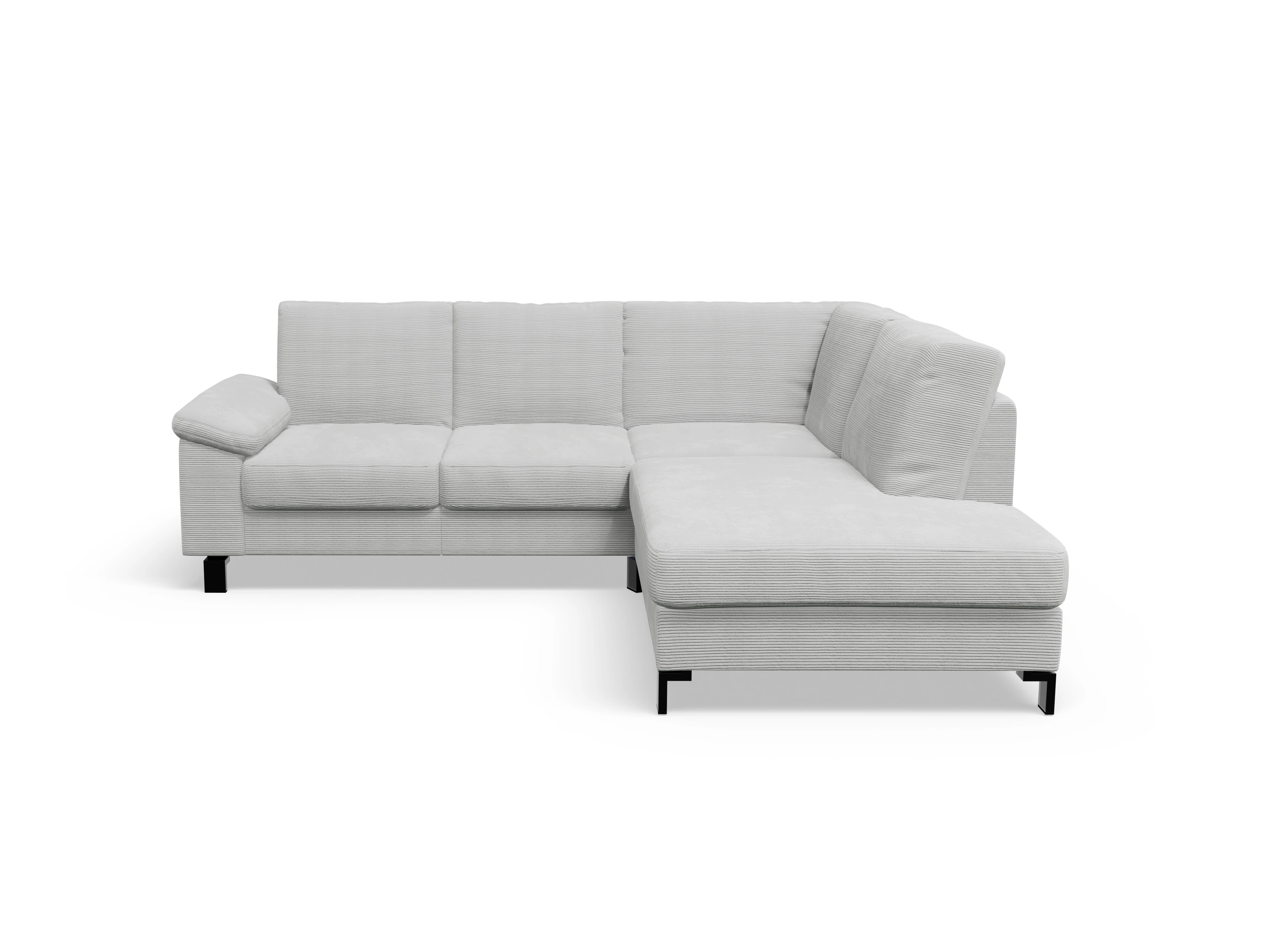 Ansicht des Produktes Casco 2.0 Ecksofa rechts Abschluss offen in Stoff Grau