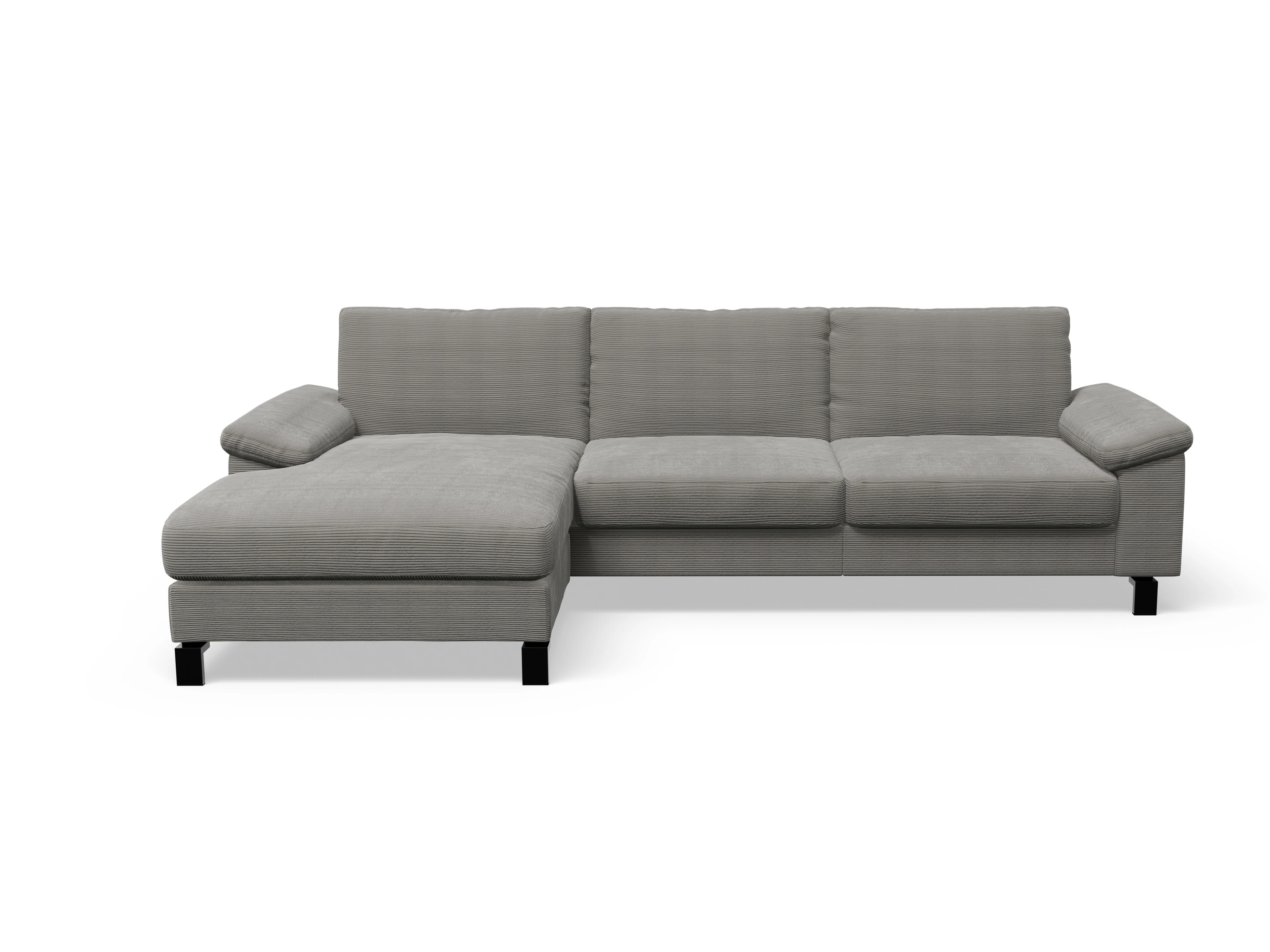 Ansicht des Produktes Casco 2.0 Ecksofa links Abschluss offen in Stoff Grau