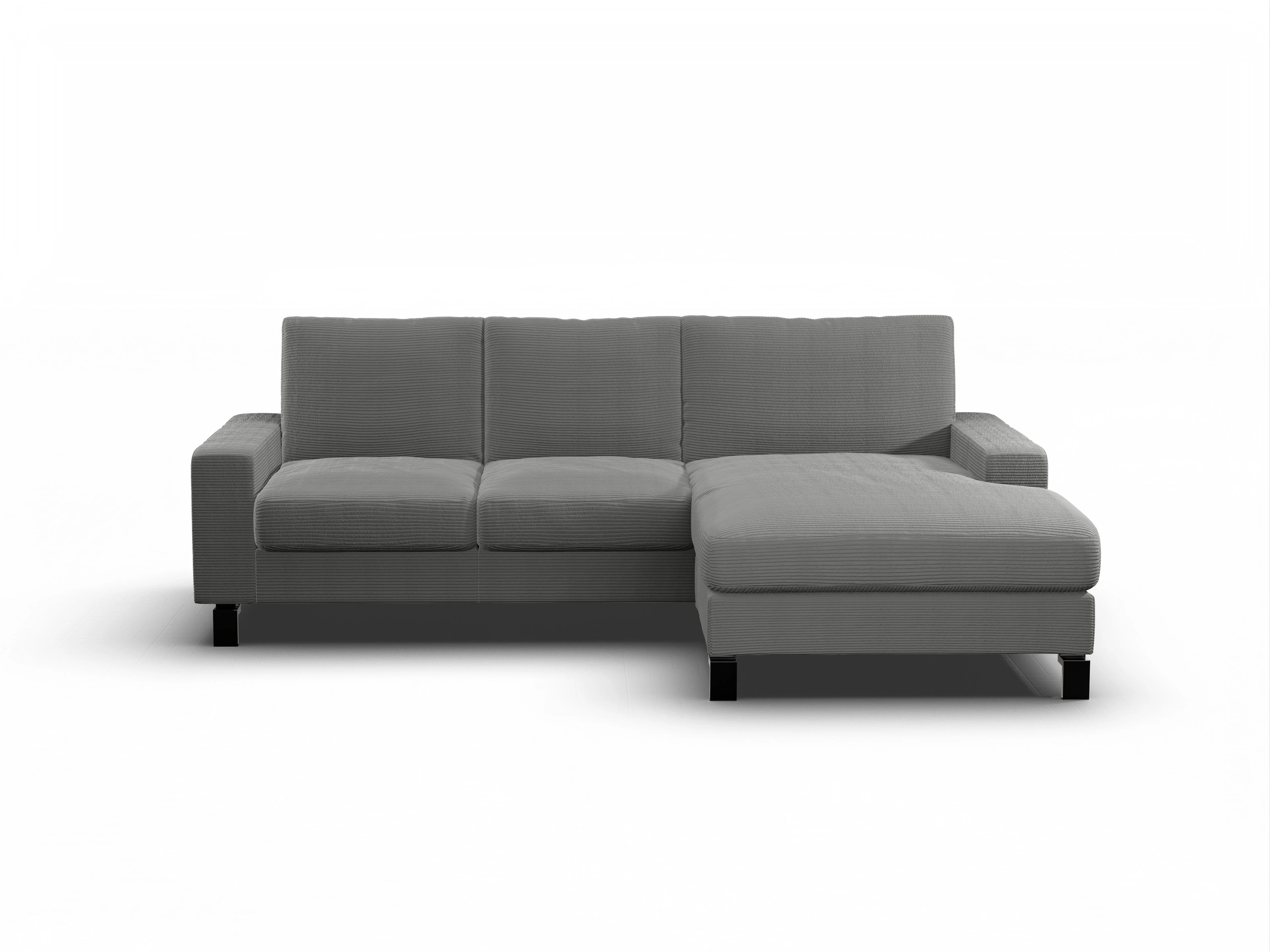 Ansicht des Produktes Casco 2.0 Ecksofa rechts Abschluss offen in Stoff Grau