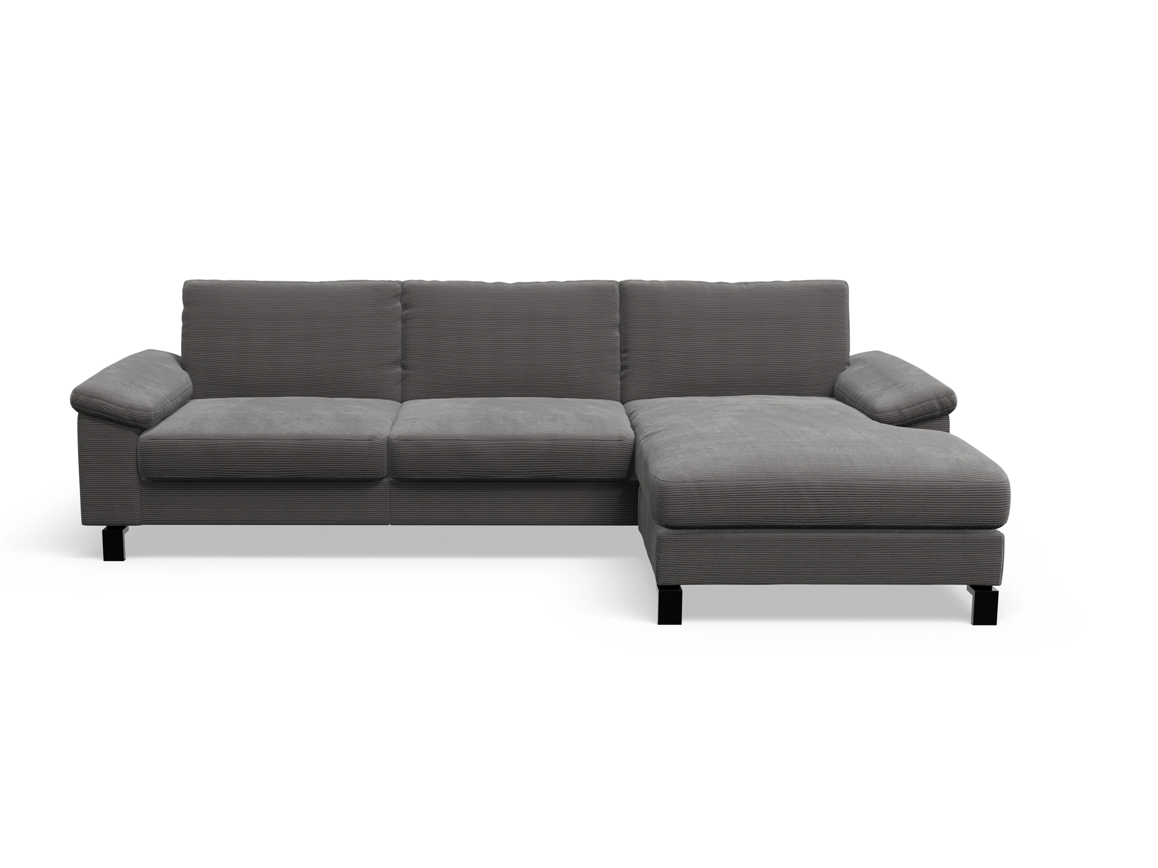 Casco Ecksofa LO Large R Ansicht des Produktes Casco 2.0 Ecksofa rechts Abschluss offen in Stoff Grau