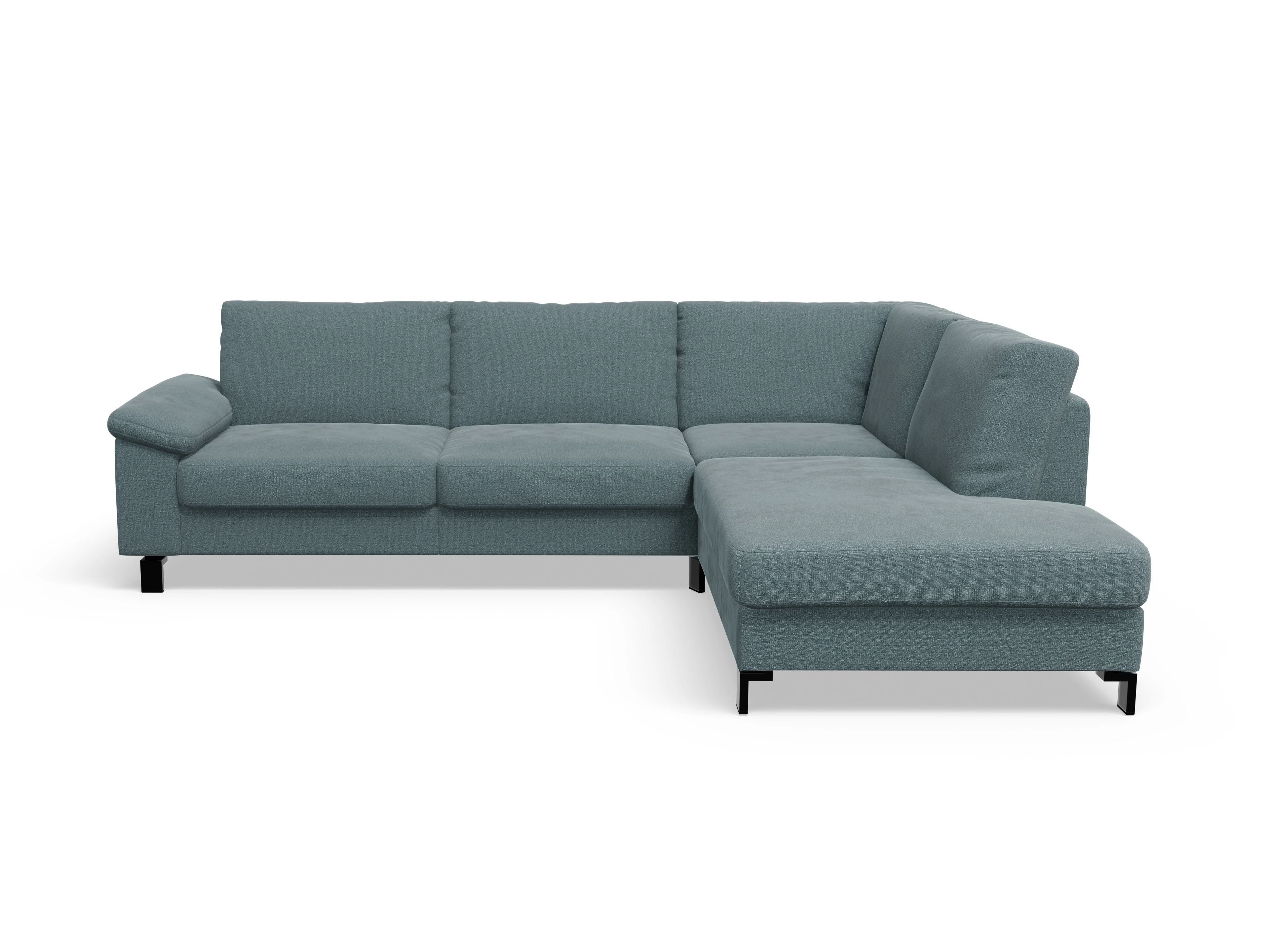 Ansicht des Produktes Casco 2.0 Ecksofa rechts Abschluss offen in Stoff Grün