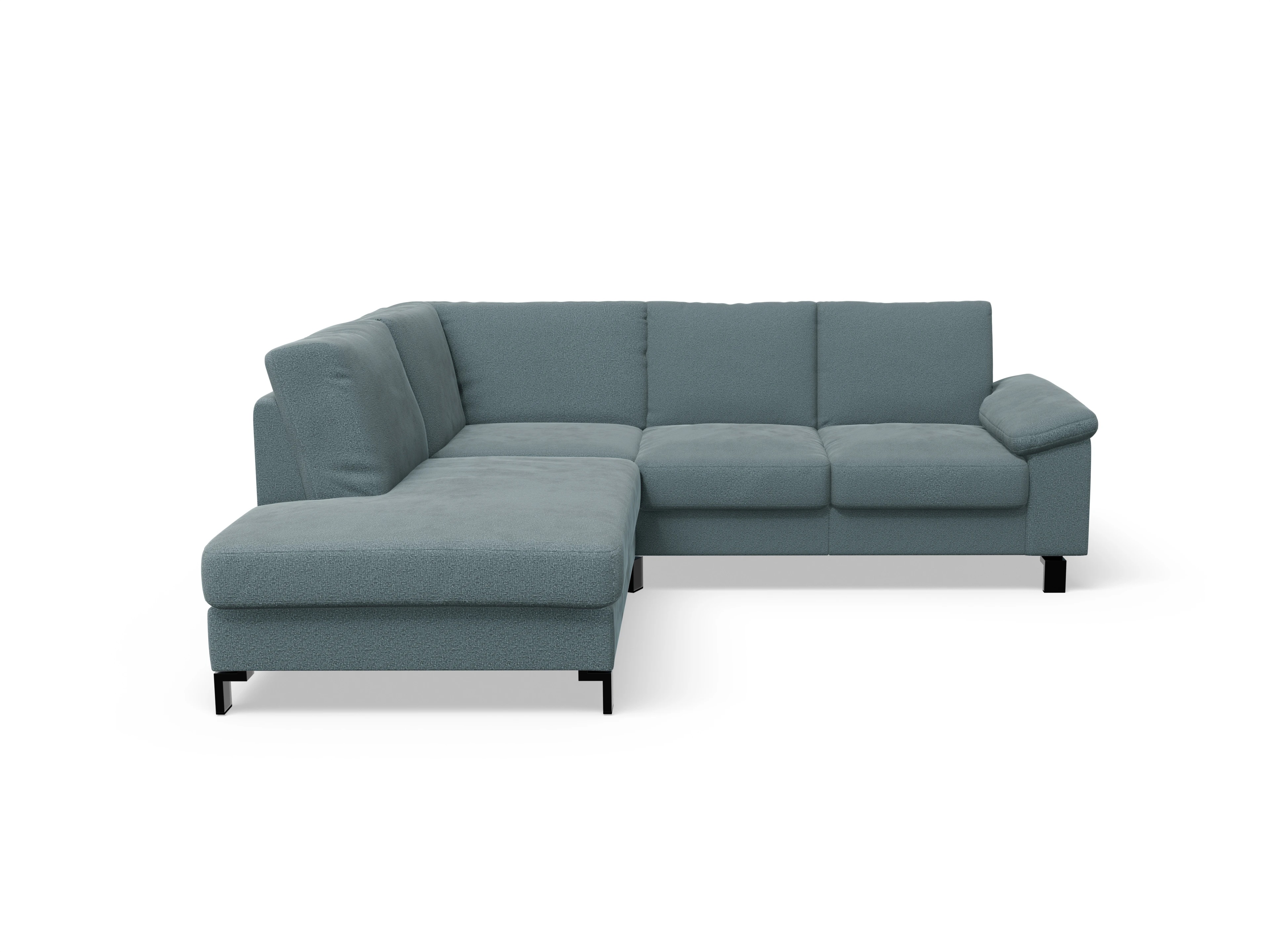 Ansicht des Produktes Casco 2.0 Ecksofa links Abschluss offen in Stoff Grün