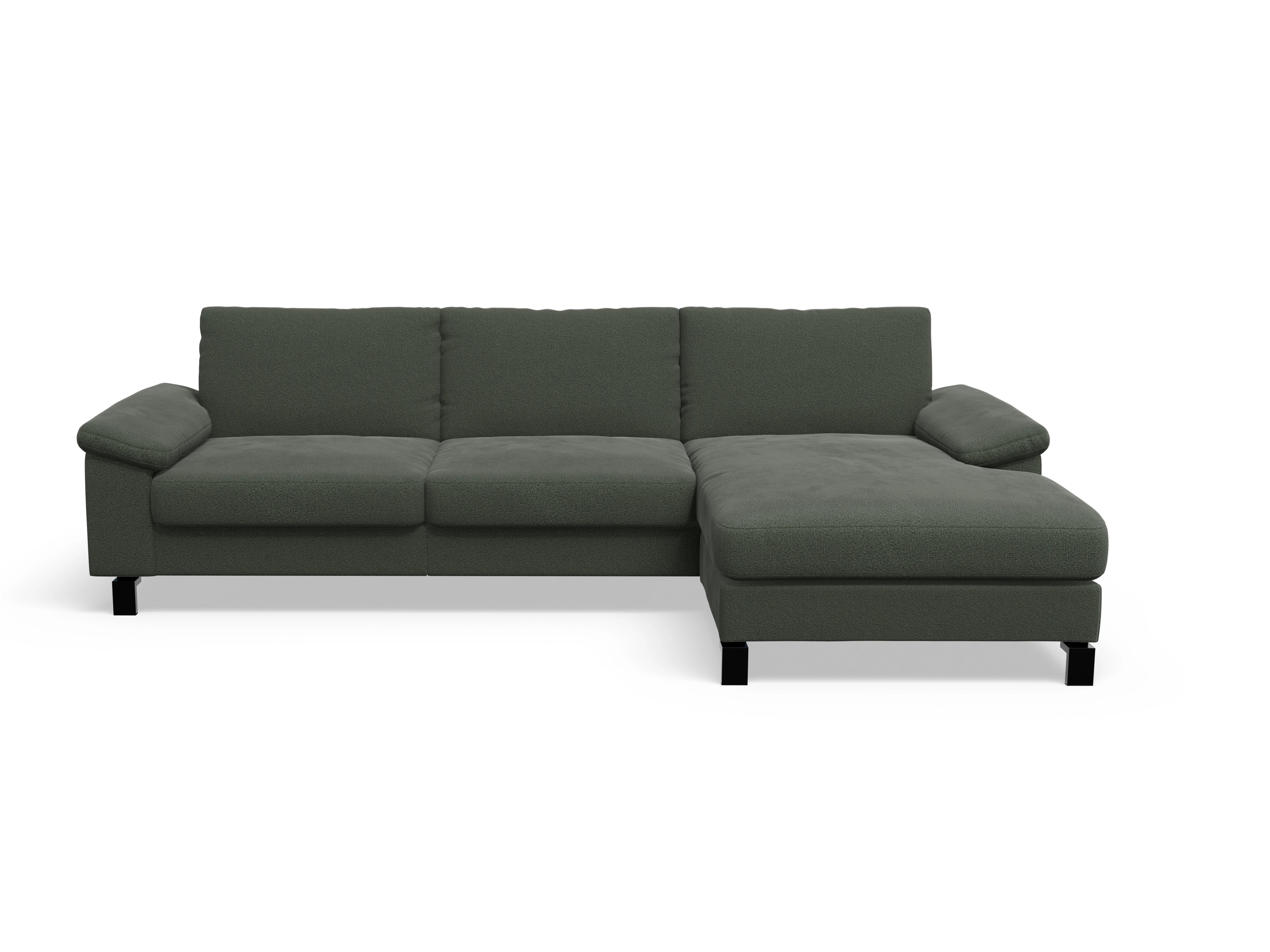 Casco Ecksofa LO Large R Ansicht des Produktes Casco 2.0 Ecksofa rechts Abschluss offen in Stoff Grün