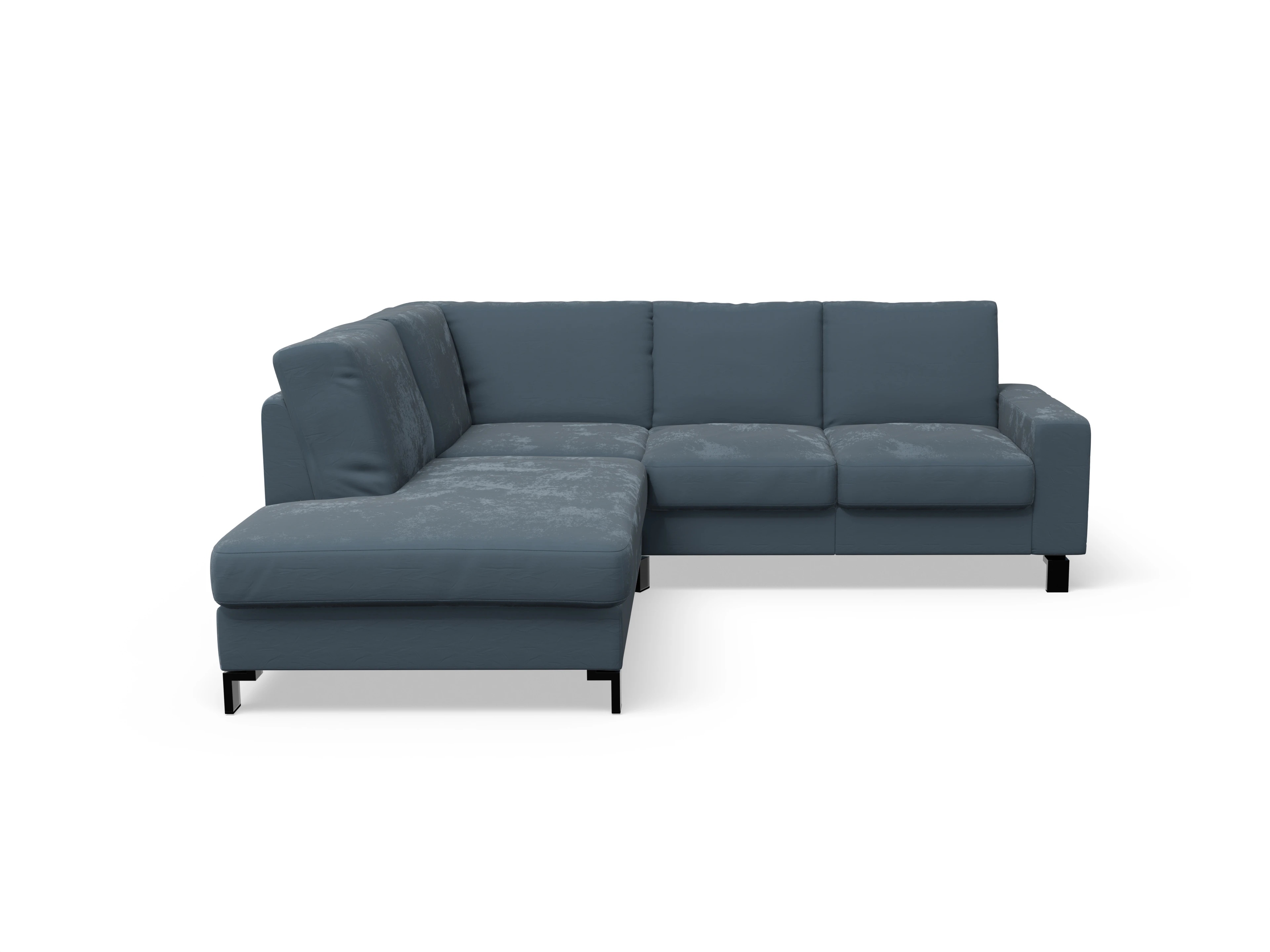 Ansicht des Produktes Casco 2.0 Ecksofa links Abschluss offen in Stoff Blau