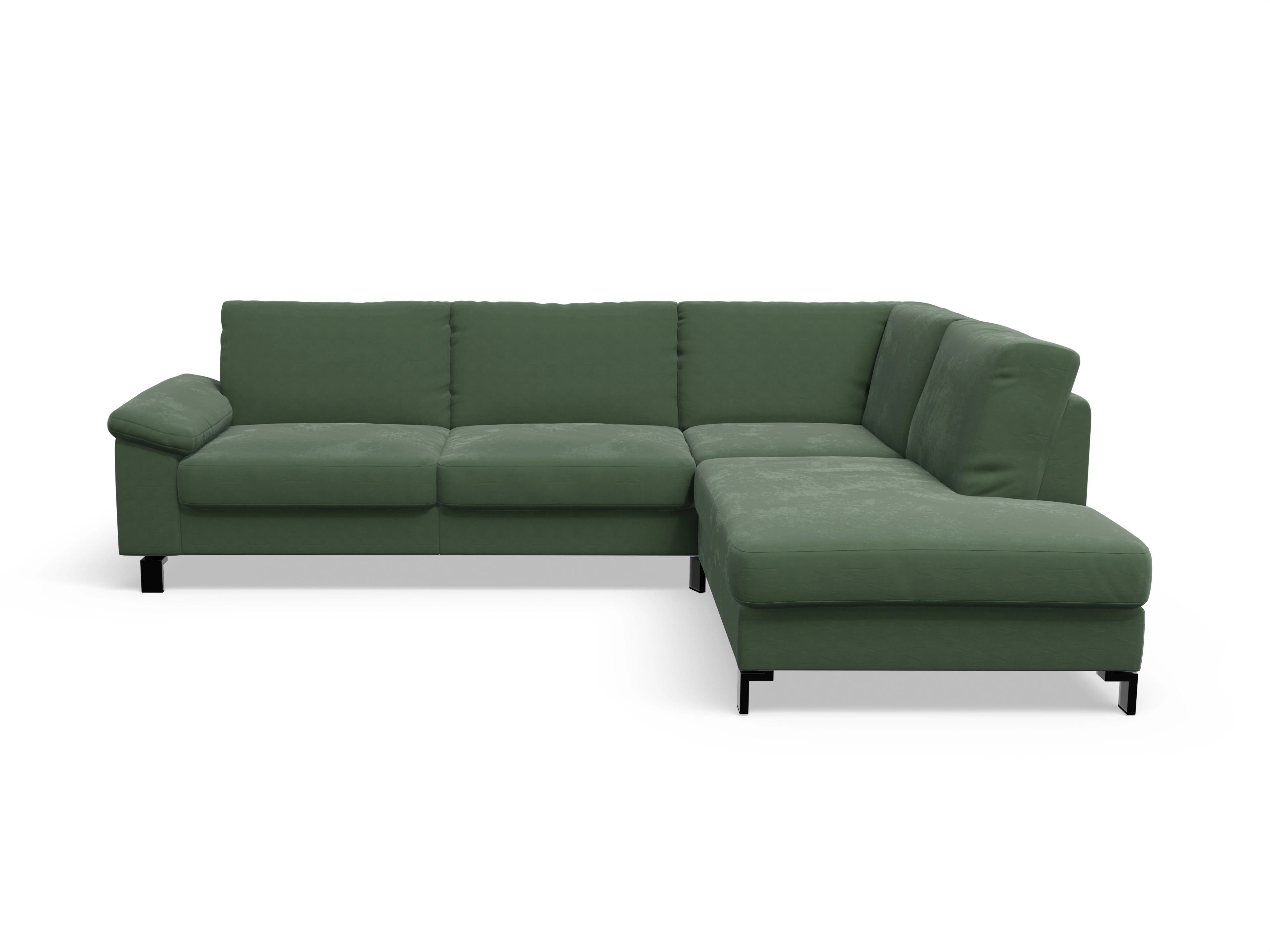 Ansicht des Produktes Casco 2.0 Ecksofa rechts Abschluss offen in Stoff Grün