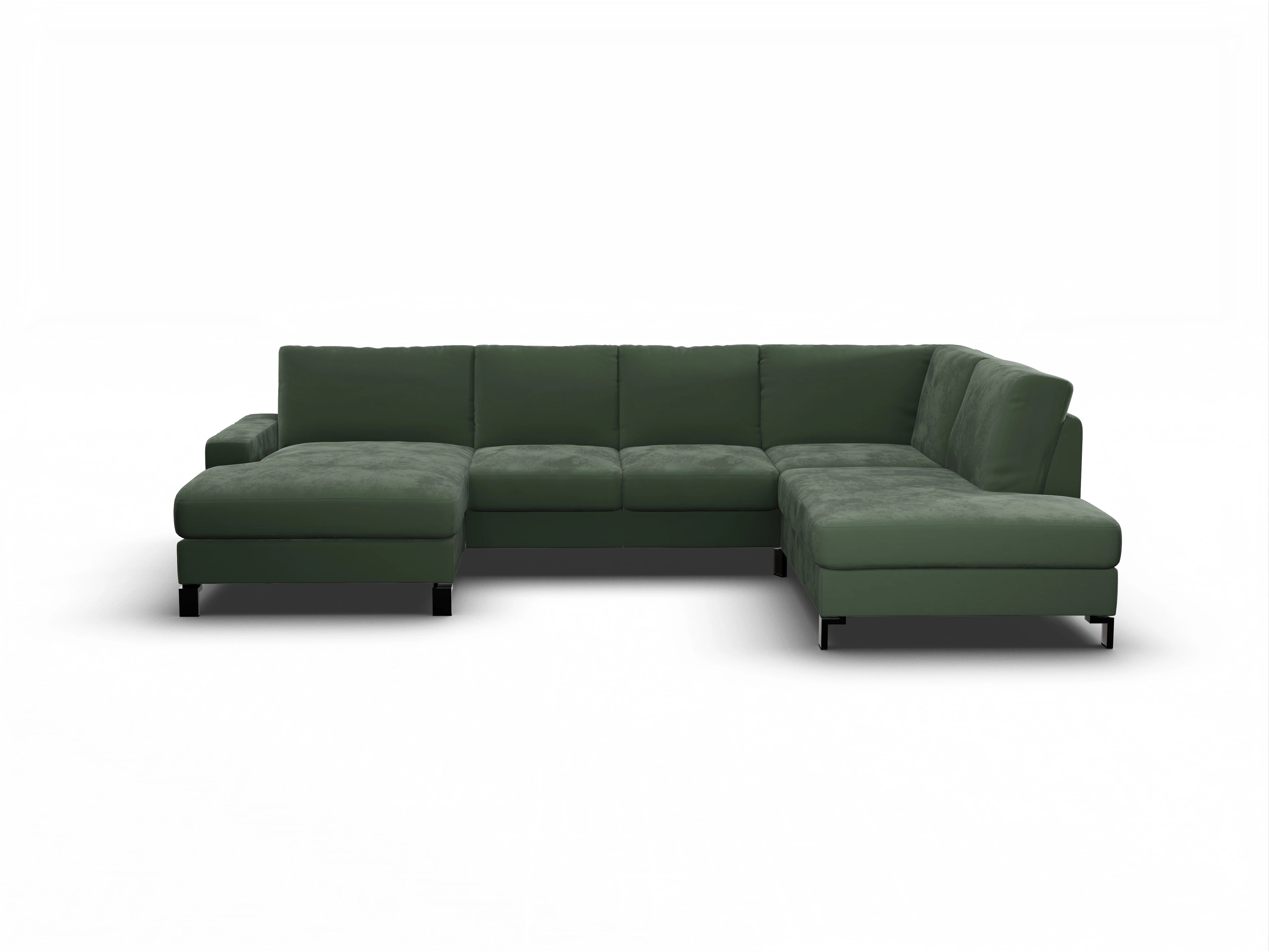 Ansicht des Produktes Casco 2.0 Wohnlandschaft offen beidseitig in Stoff Grün