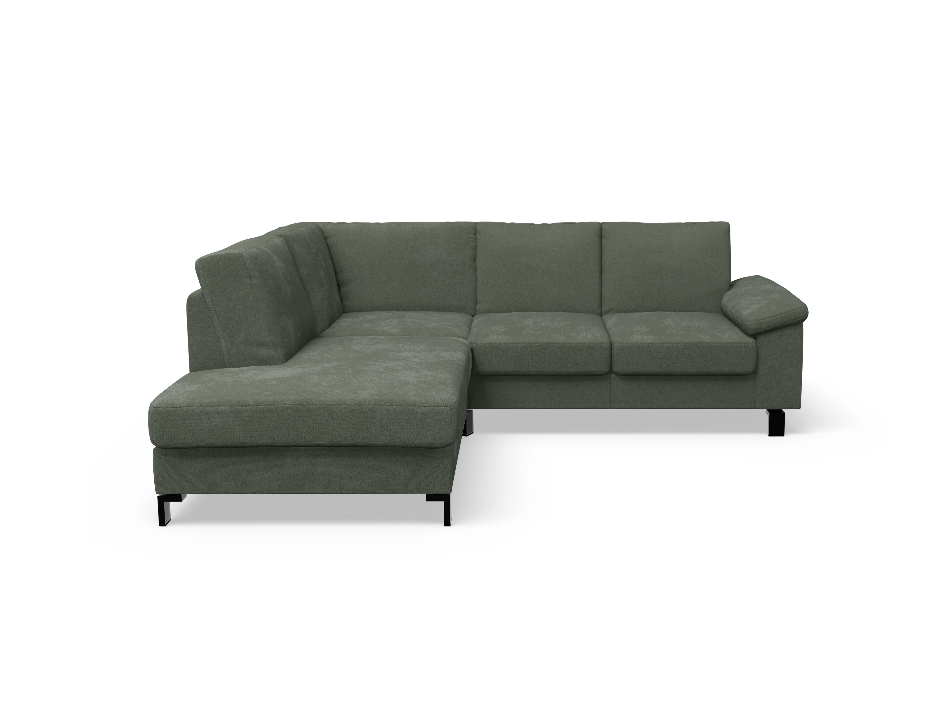 Ansicht des Produktes Casco 2.0 Ecksofa links Abschluss offen in Stoff Grün