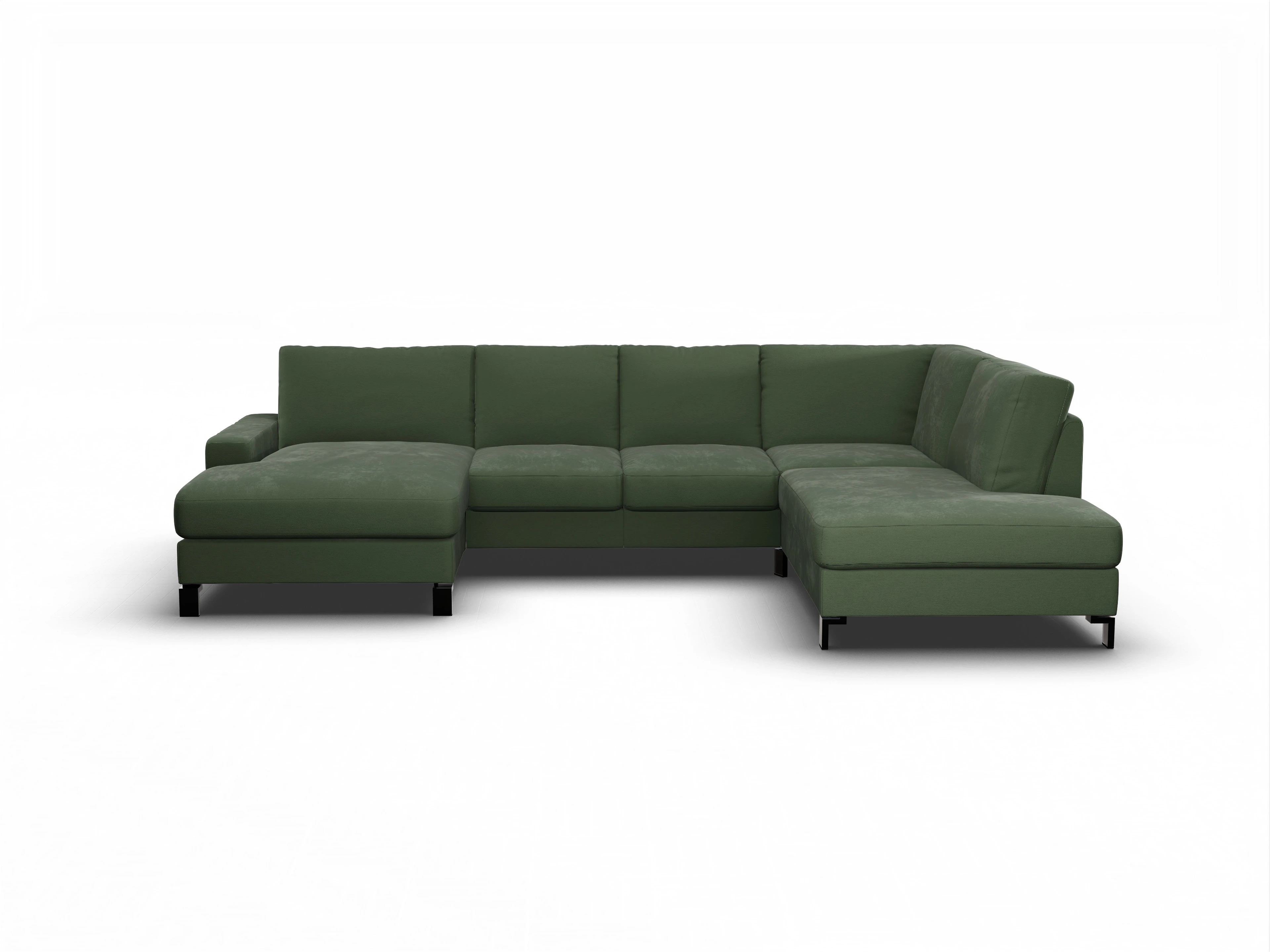 Ansicht des Produktes Casco 2.0 Wohnlandschaft offen beidseitig in Stoff Grün