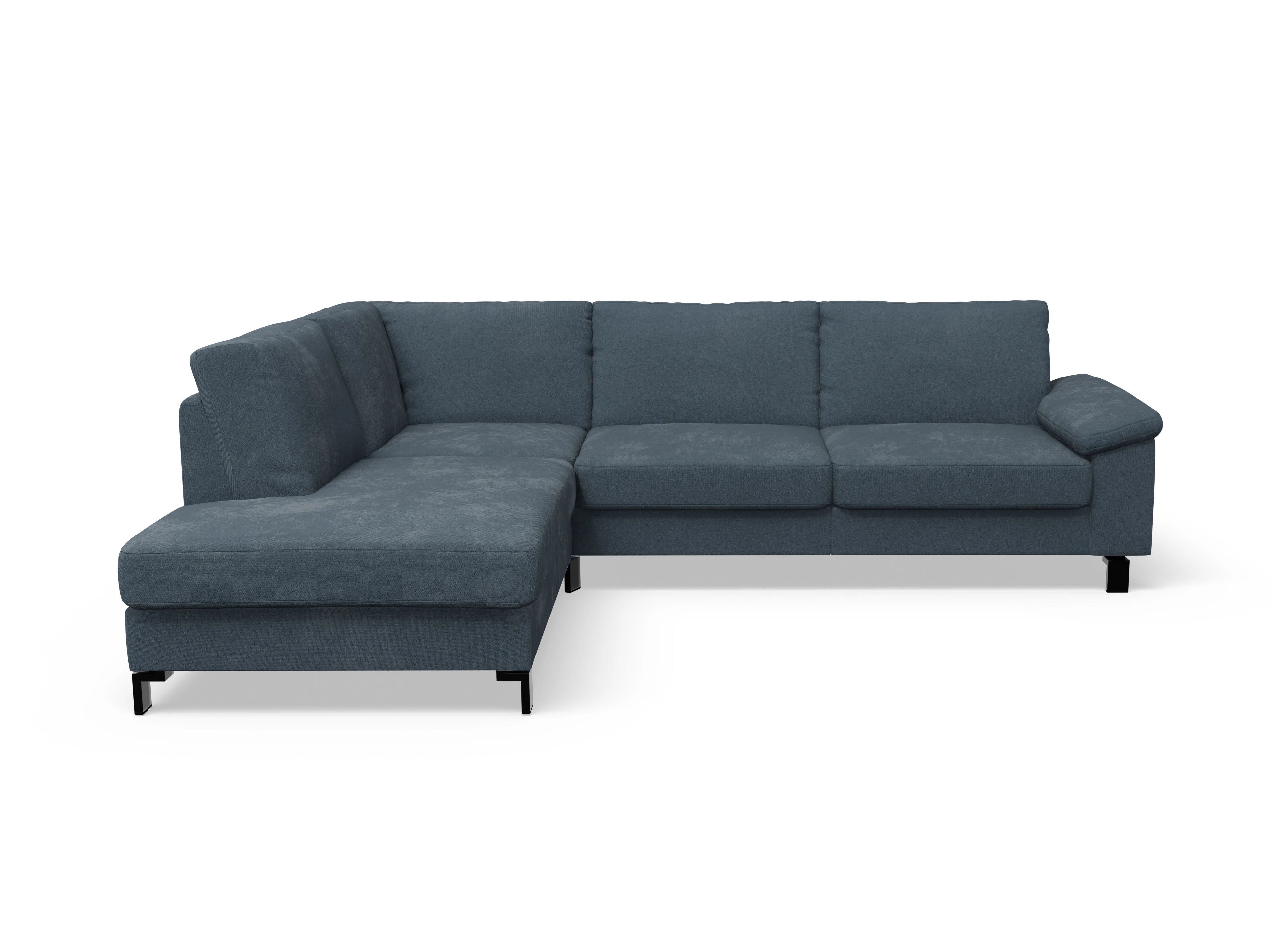 Ansicht des Produktes Casco 2.0 Ecksofa links Abschluss offen in Stoff Blau