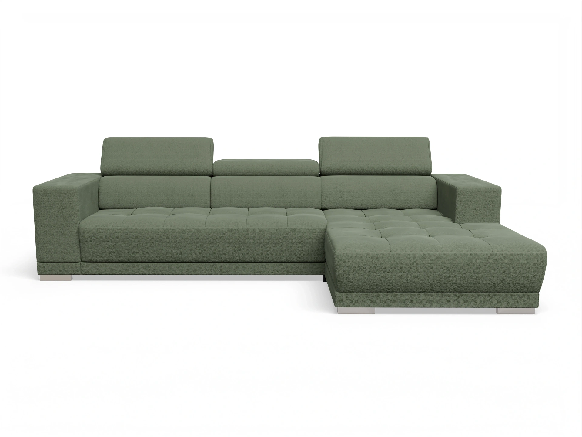 Ansicht des Produktes Connor Ecksofa rechts Abschluss offen in Stoff Grün