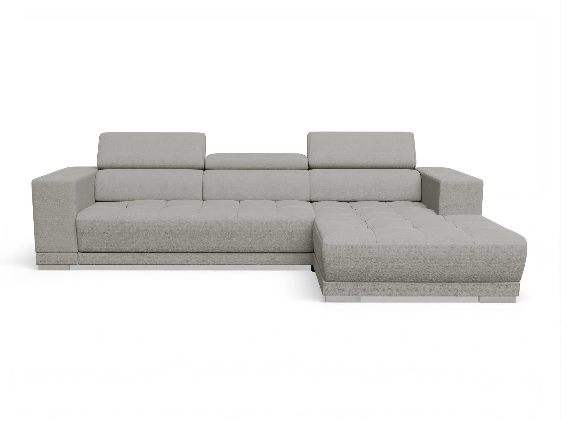 Ansicht des Produktes Connor Ecksofa rechts Abschluss offen in Stoff Grau