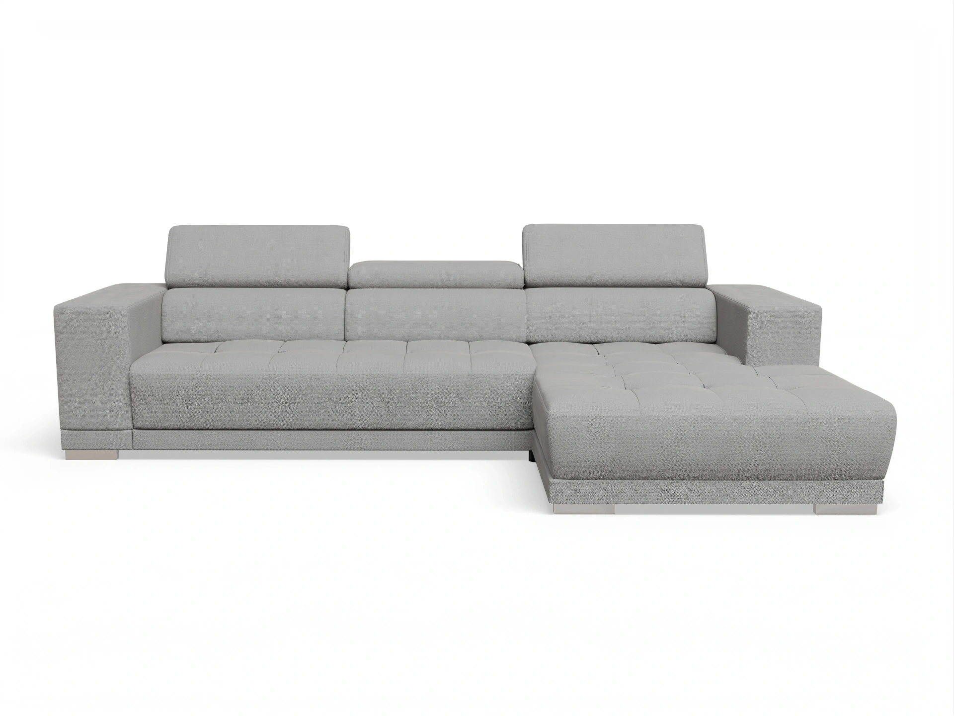 Ansicht des Produktes Connor Ecksofa rechts Abschluss offen in Stoff Grau