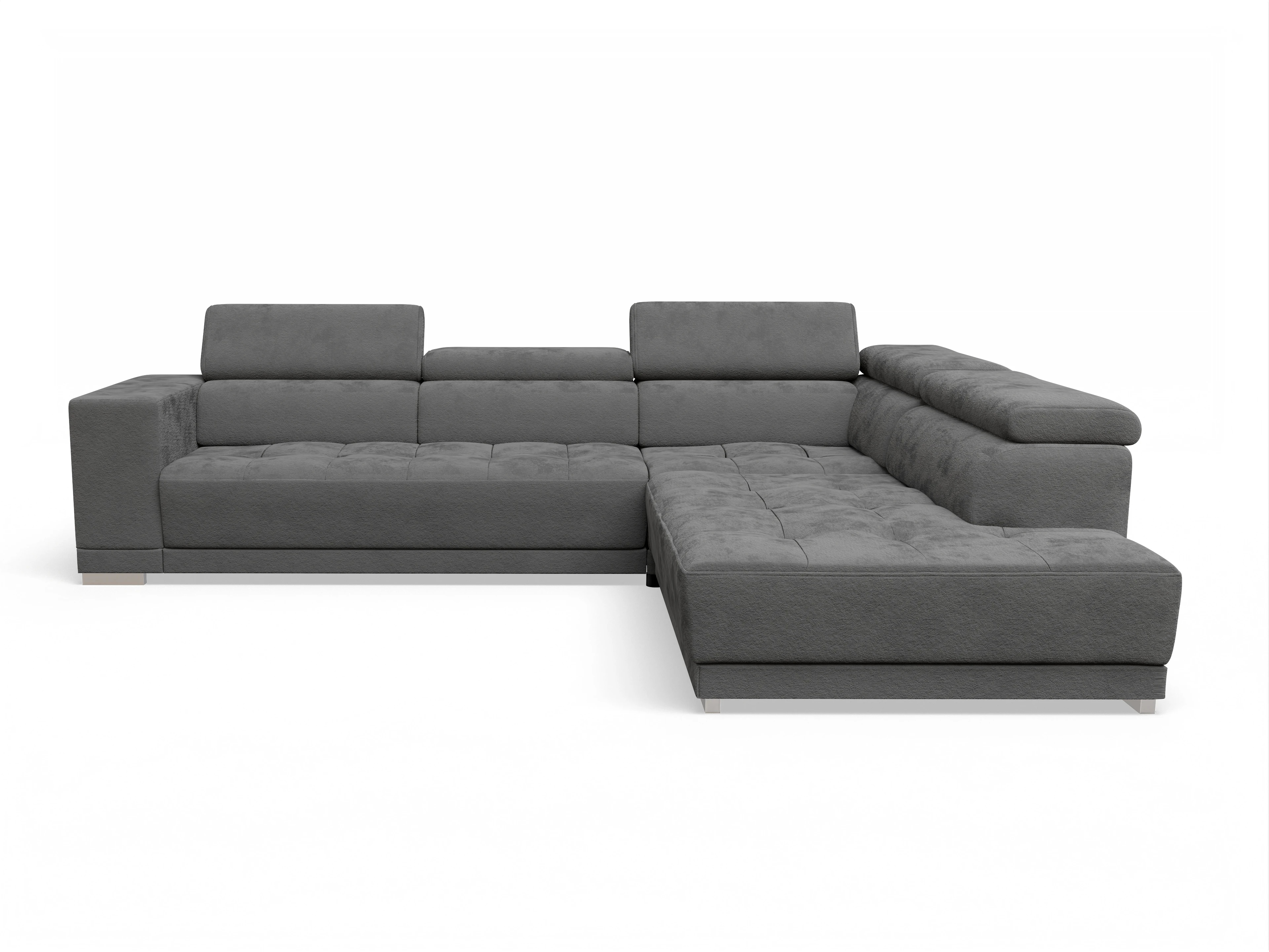 Ansicht des Produktes Connor Ecksofa rechts Abschluss offen in Stoff Grau