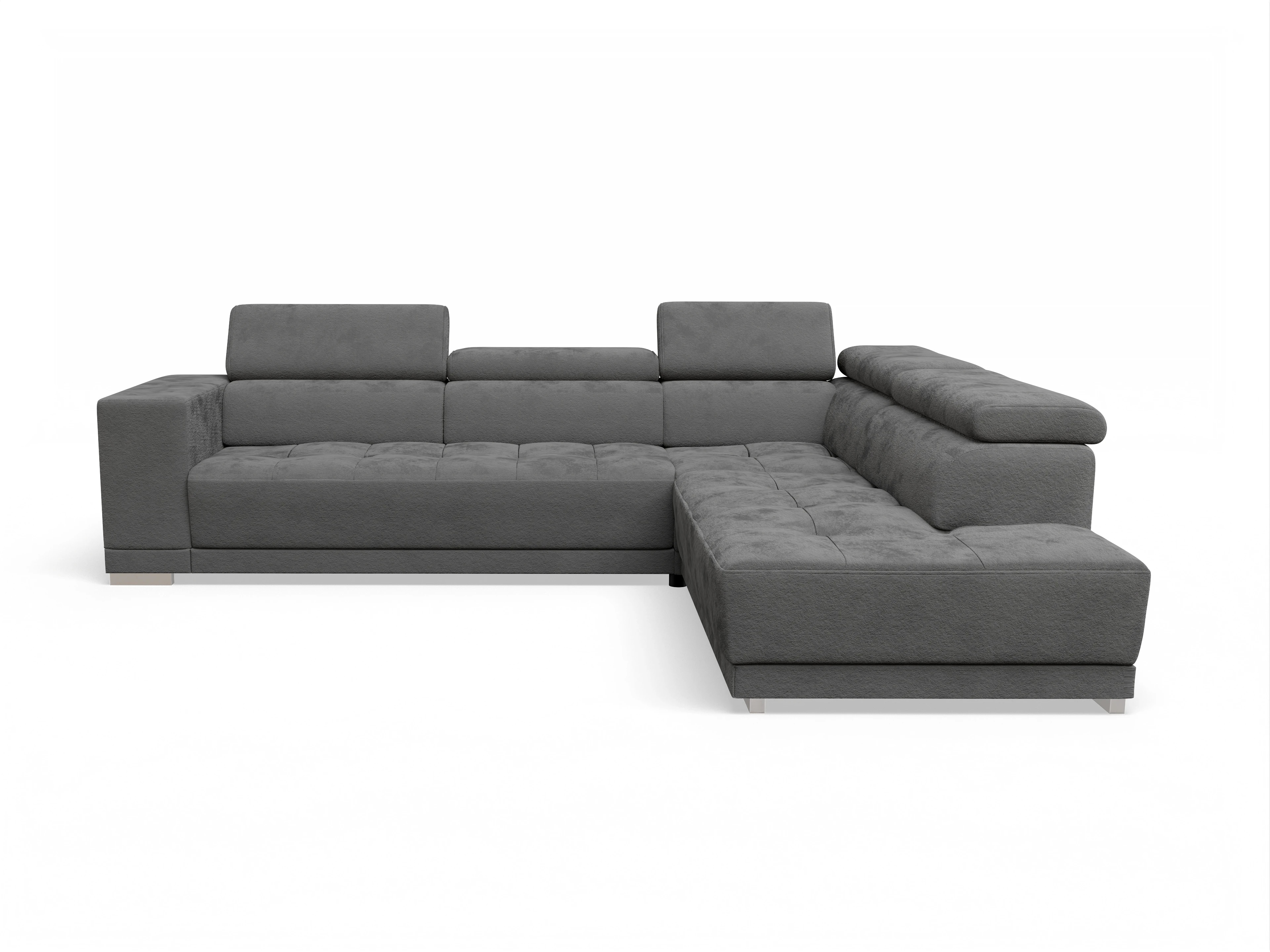 Ansicht des Produktes Connor Ecksofa rechts Abschluss offen in Stoff Grau