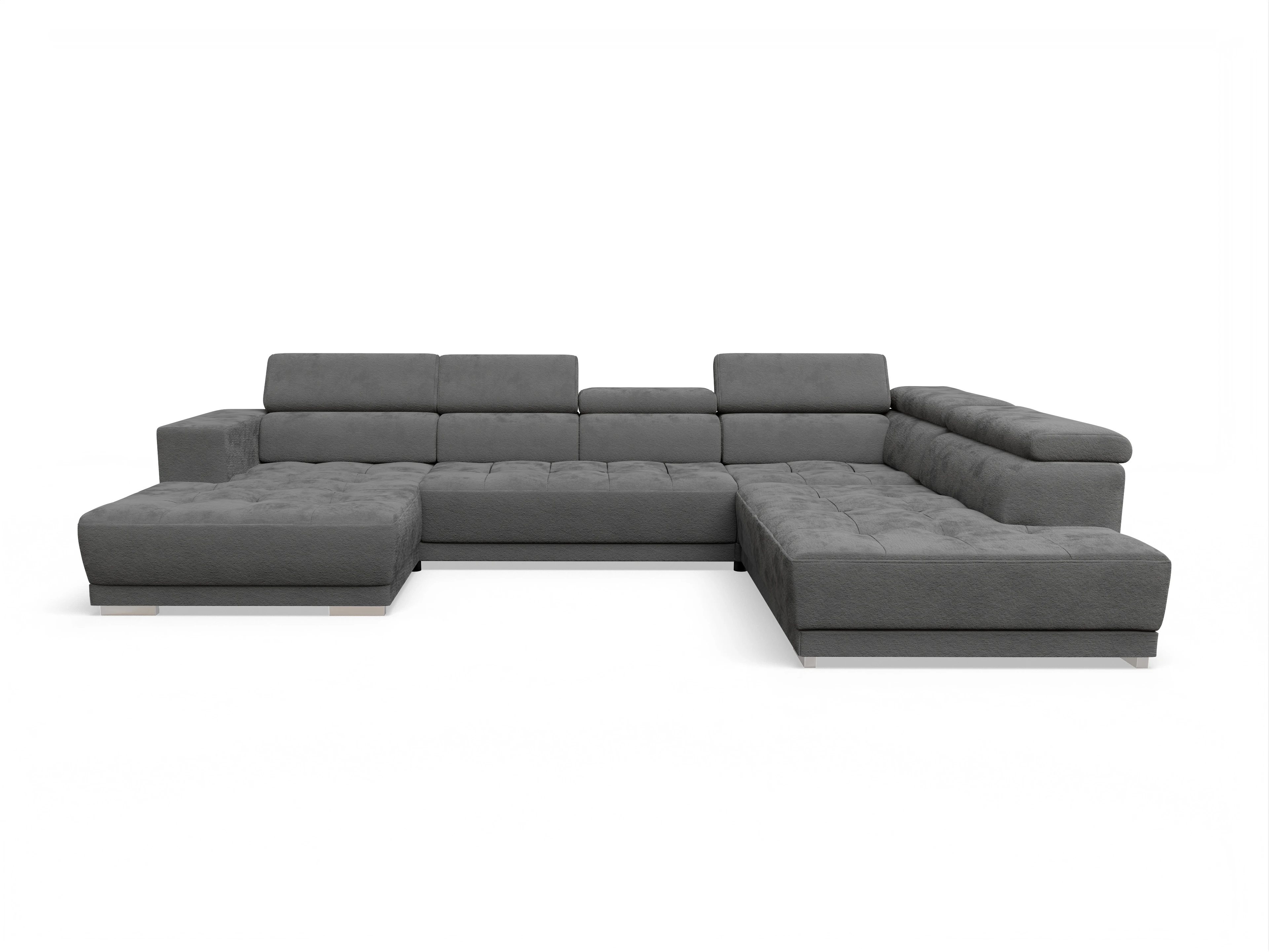 Ansicht des Produktes Connor Wohnlandschaft offen beidseitig in Stoff Grau