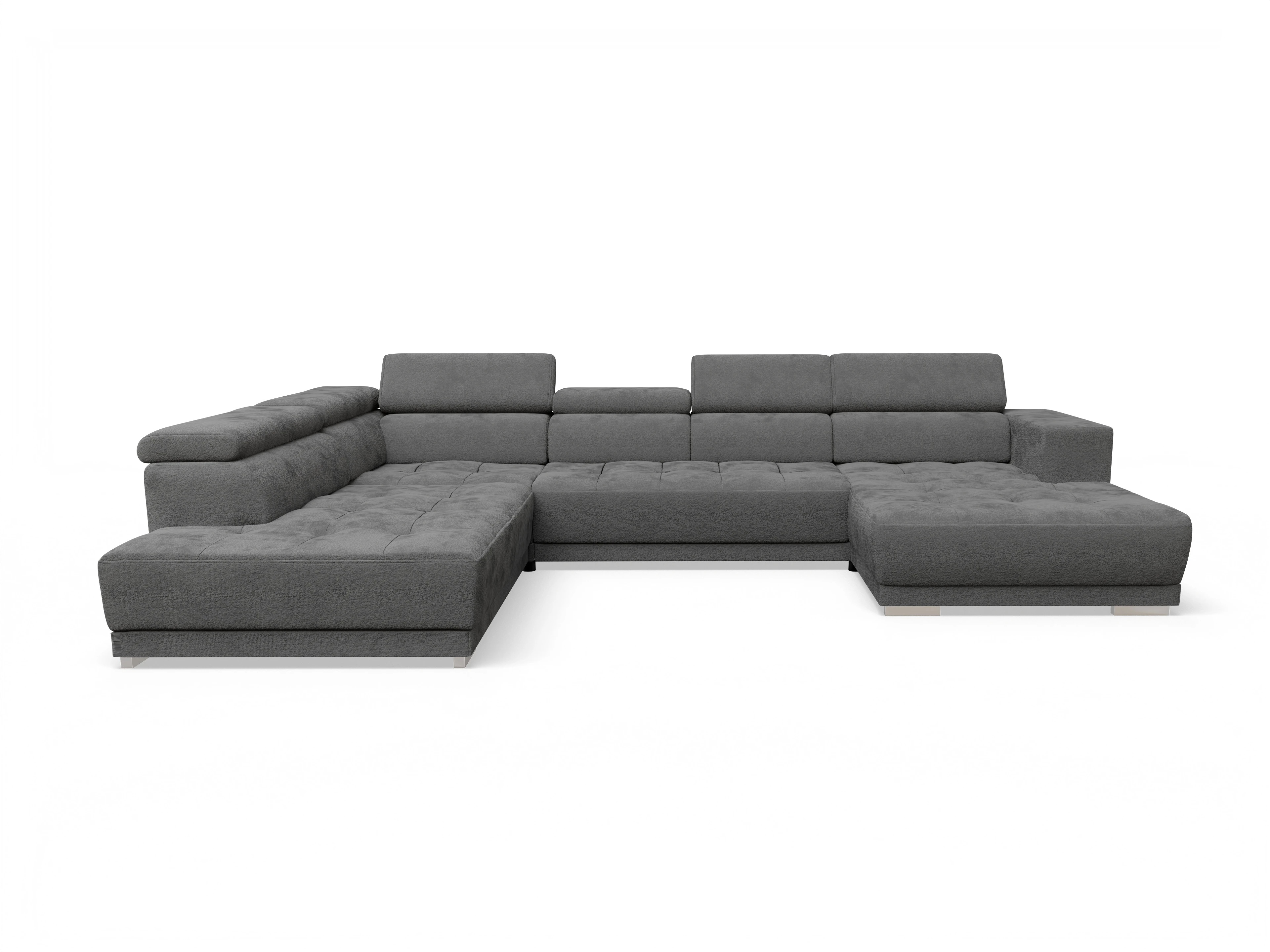 Ansicht des Produktes Connor Wohnlandschaft offen beidseitig in Stoff Grau