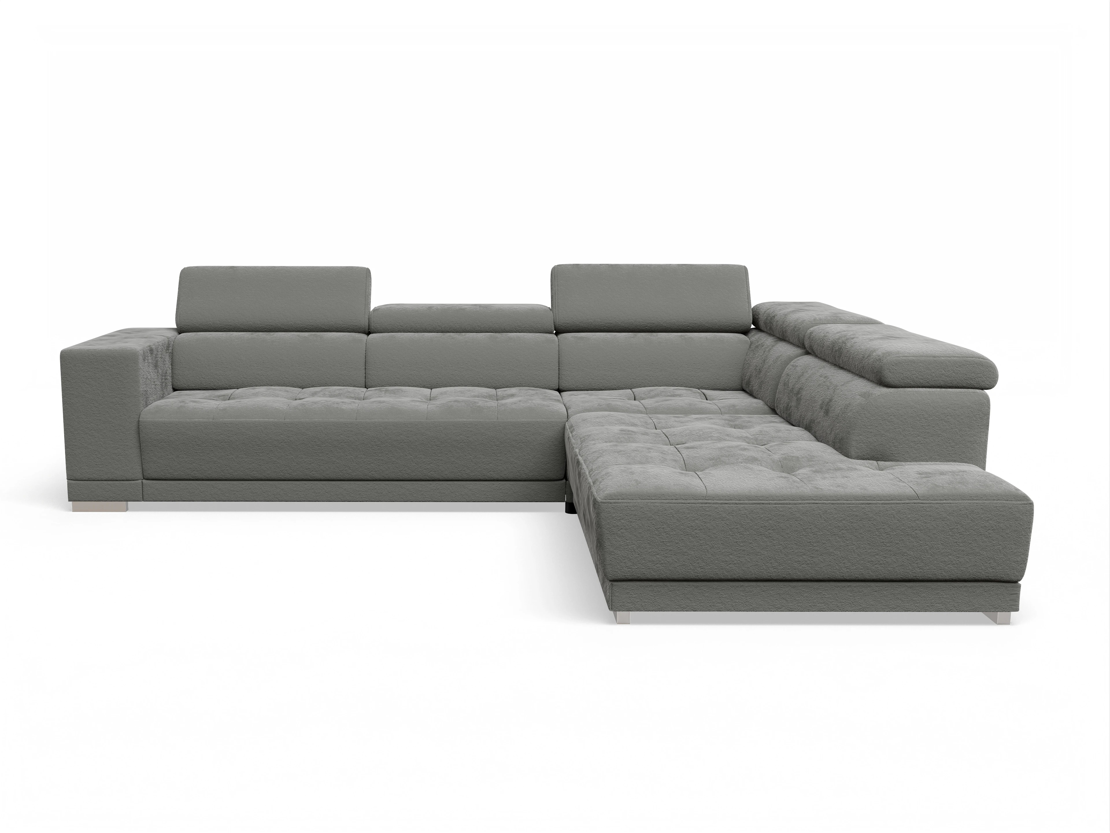 Ansicht des Produktes Connor Ecksofa rechts Abschluss offen in Stoff Grau