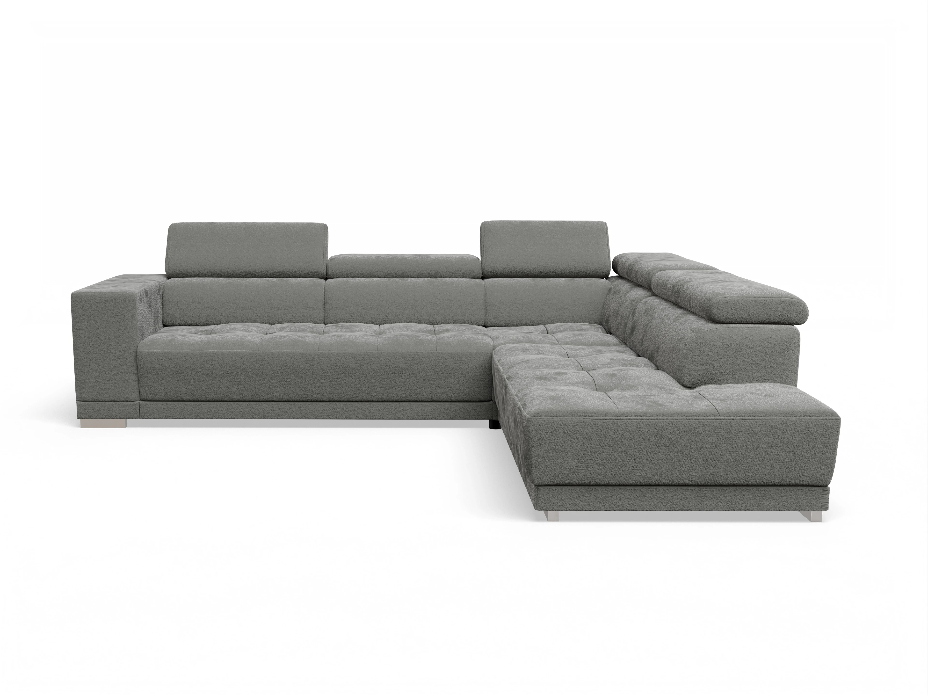 Ansicht des Produktes Connor Ecksofa rechts Abschluss offen in Stoff Grau