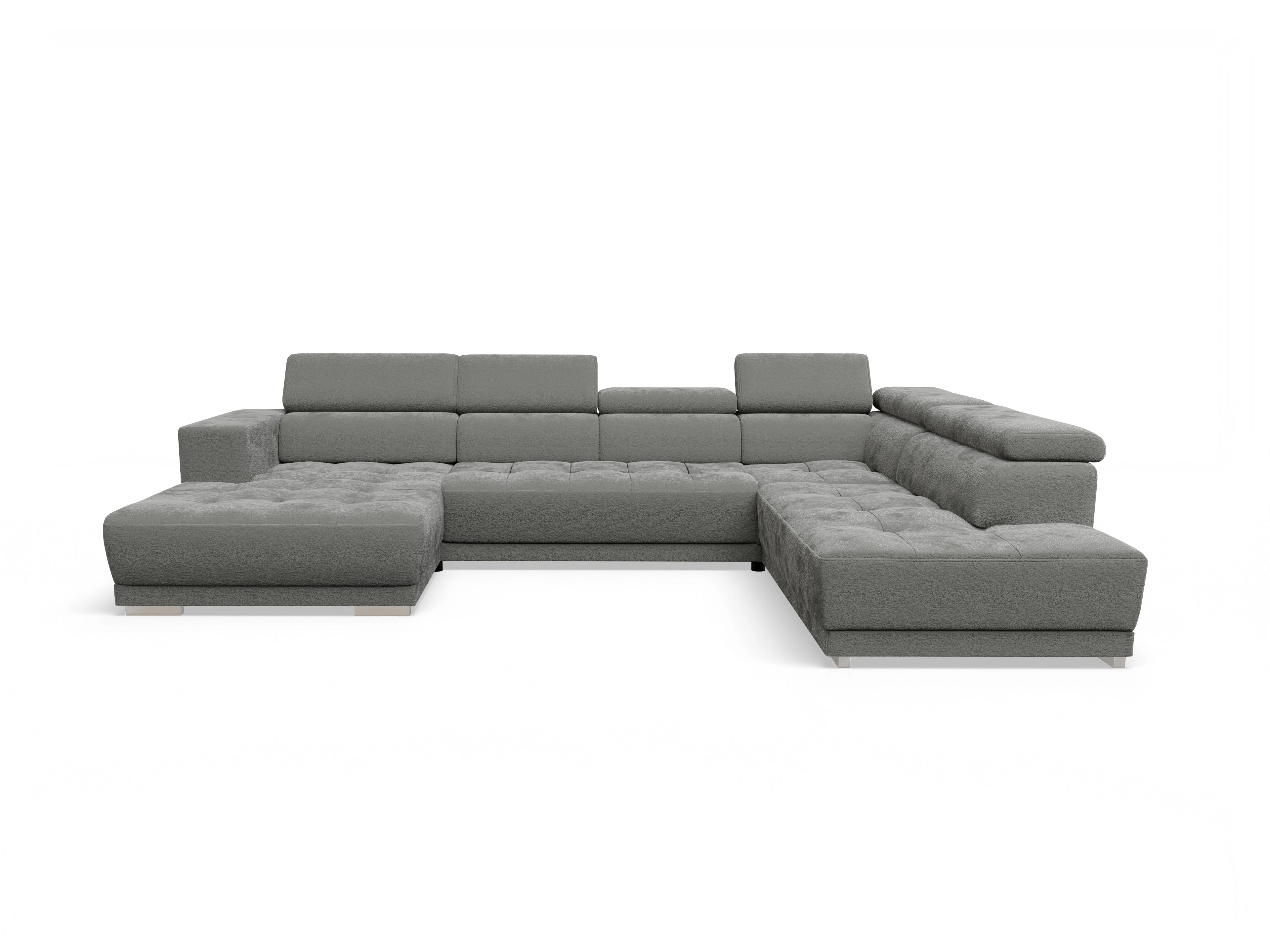 Ansicht des Produktes Connor Wohnlandschaft offen beidseitig in Stoff Grau