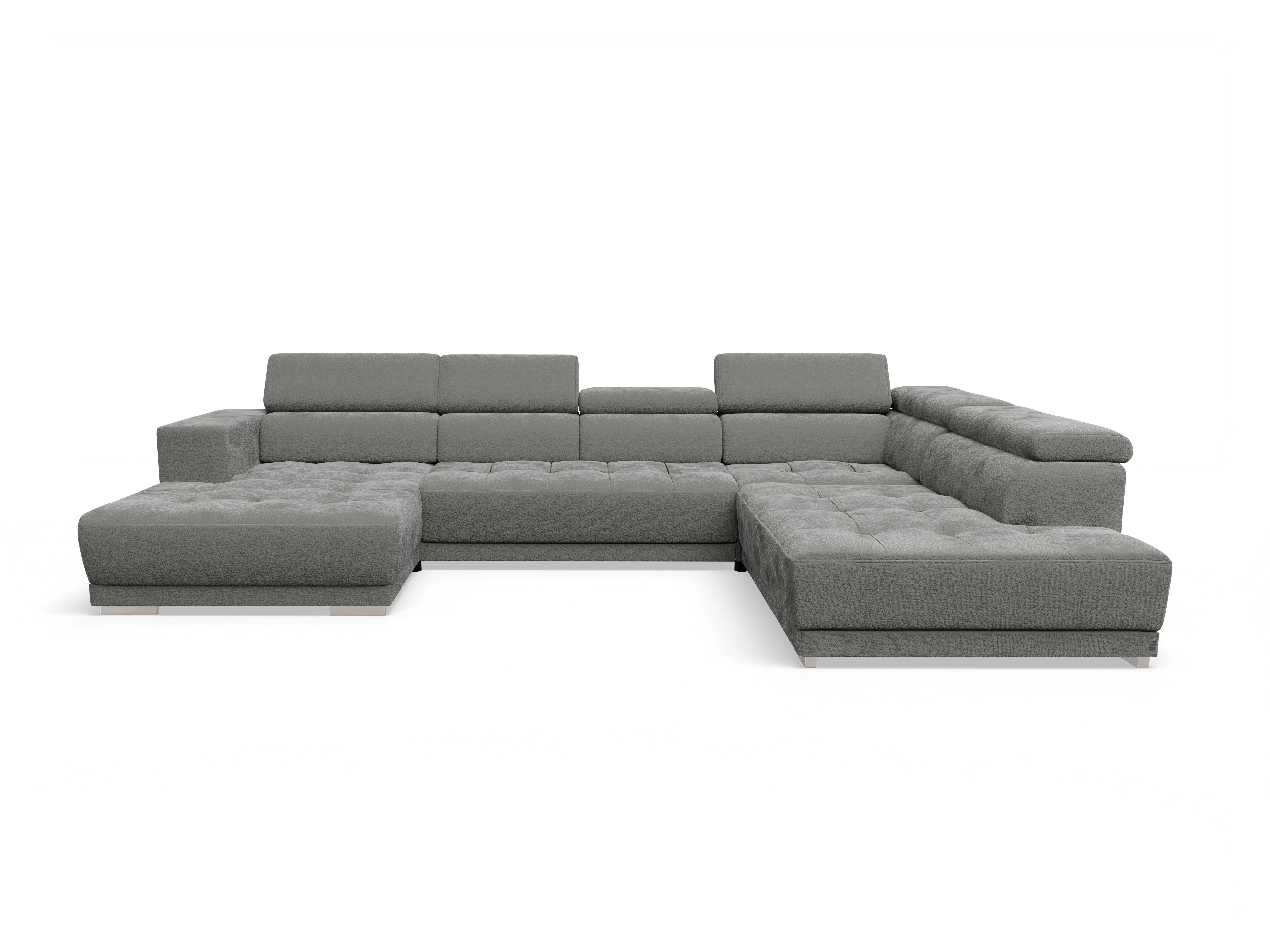 Ansicht des Produktes Connor Wohnlandschaft offen beidseitig in Stoff Grau