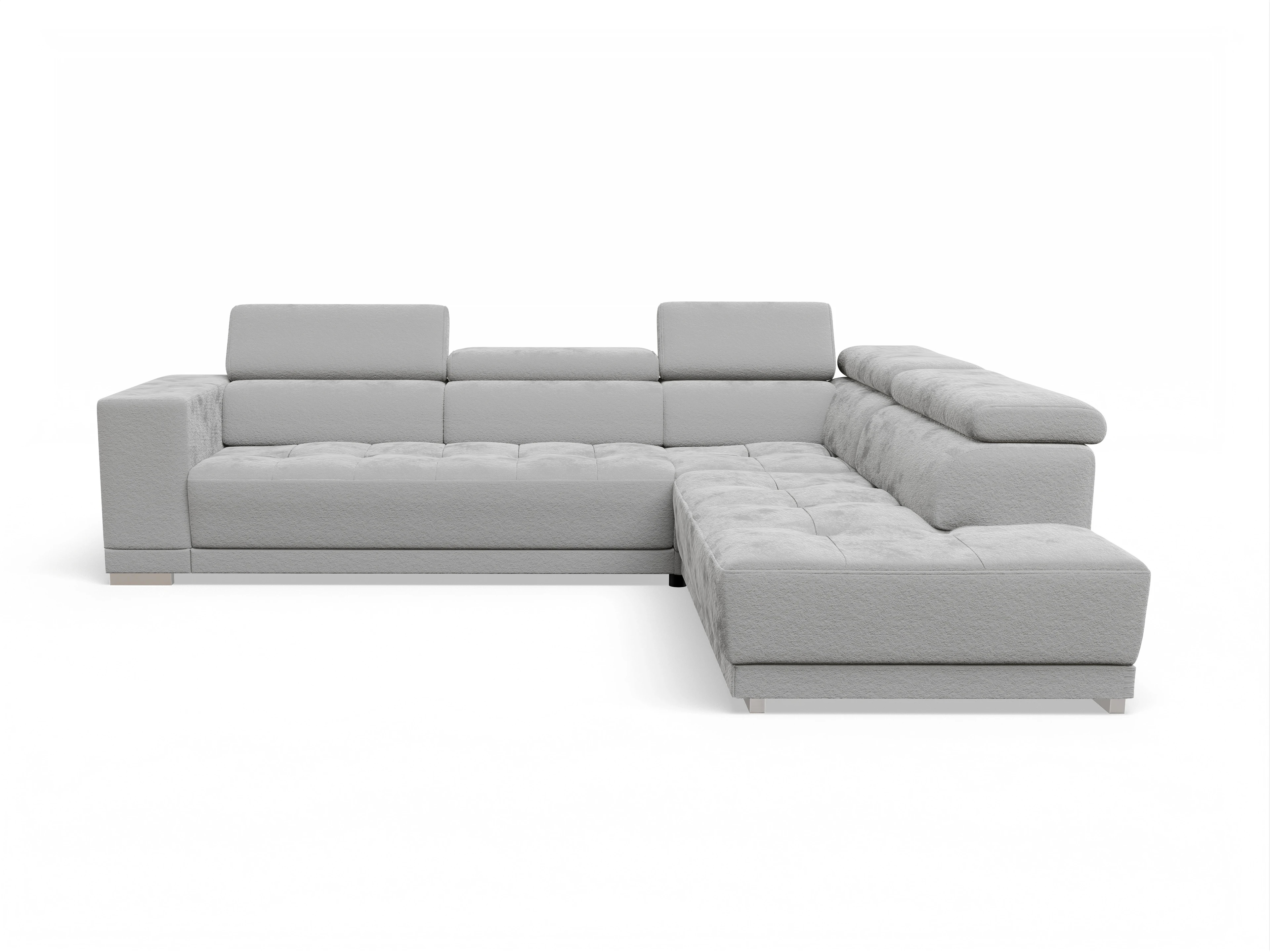 Ansicht des Produktes Connor Ecksofa rechts Abschluss offen in Stoff Grau