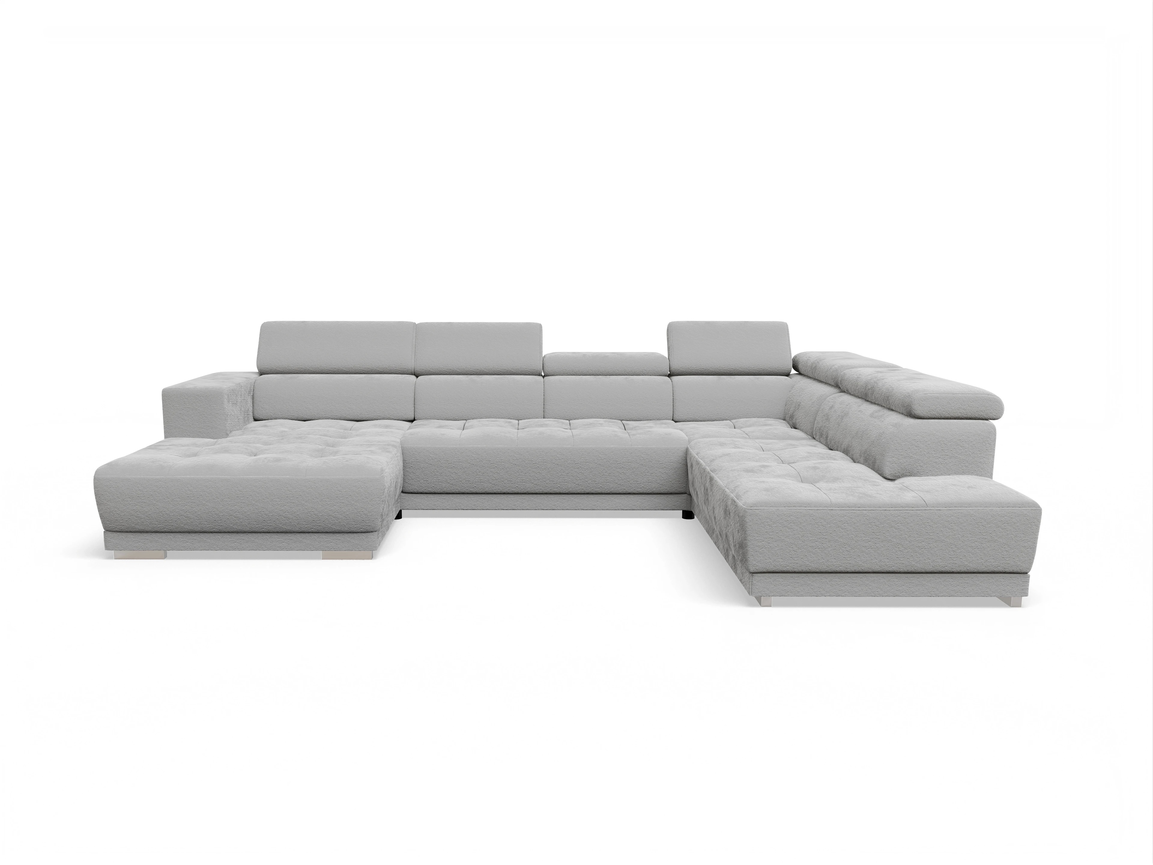 Ansicht des Produktes Connor Wohnlandschaft offen beidseitig in Stoff Grau