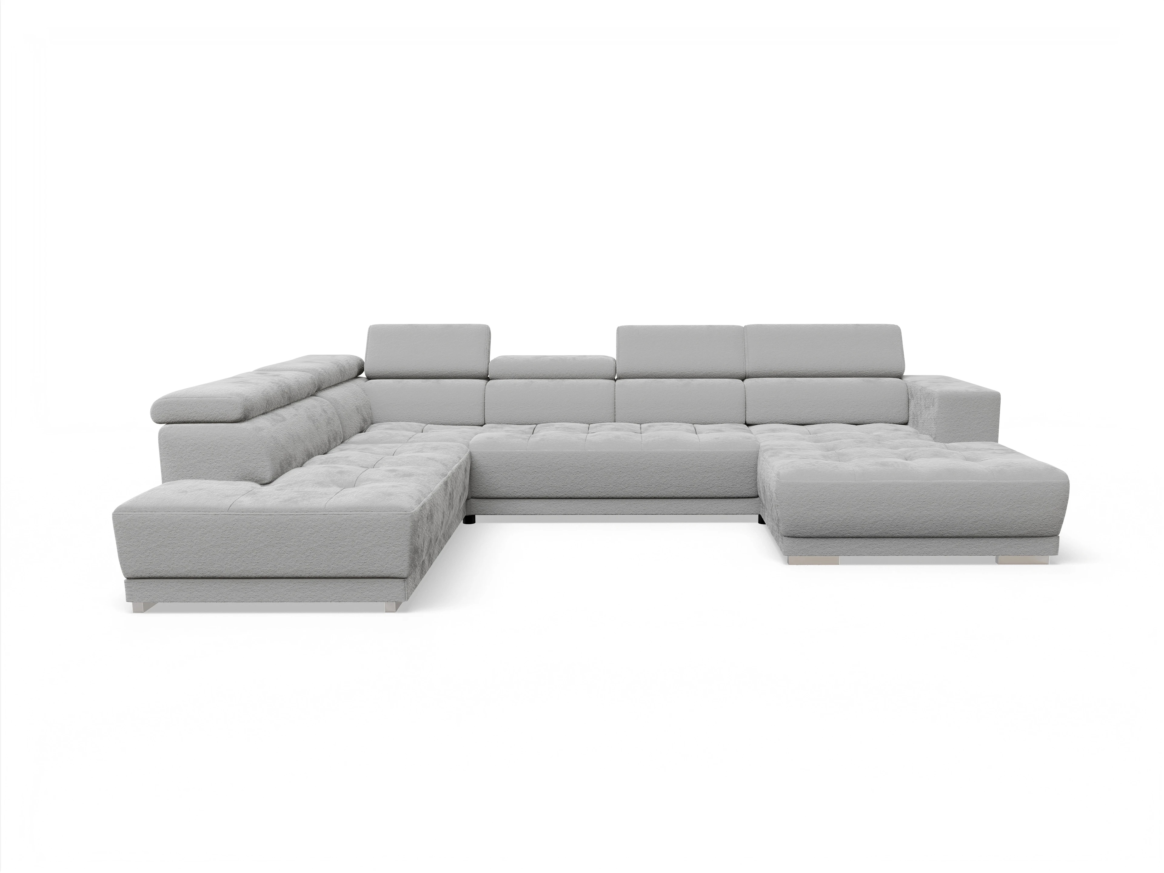 Ansicht des Produktes Connor Wohnlandschaft offen beidseitig in Stoff Grau