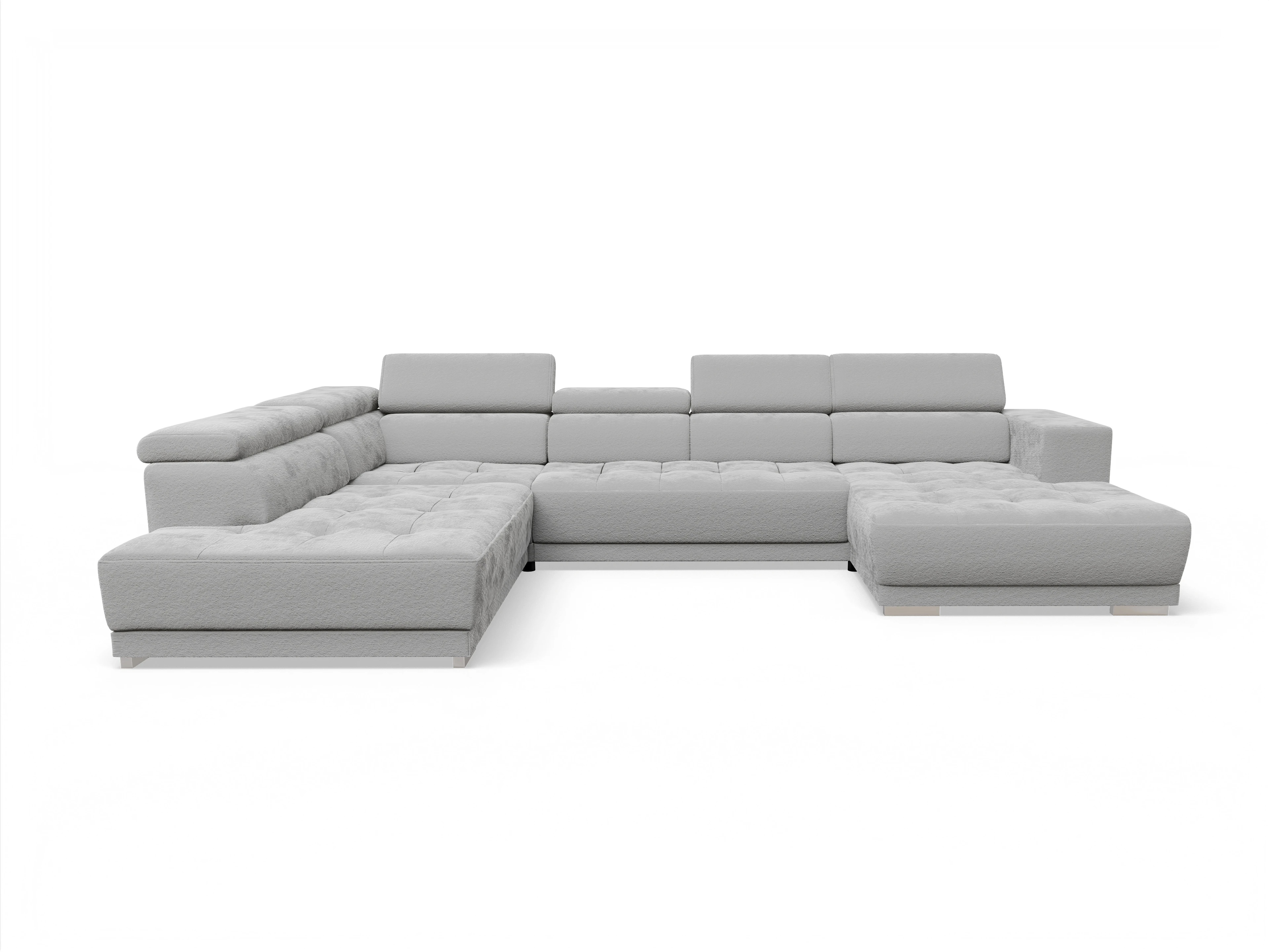 Ansicht des Produktes Connor Wohnlandschaft offen beidseitig in Stoff Grau