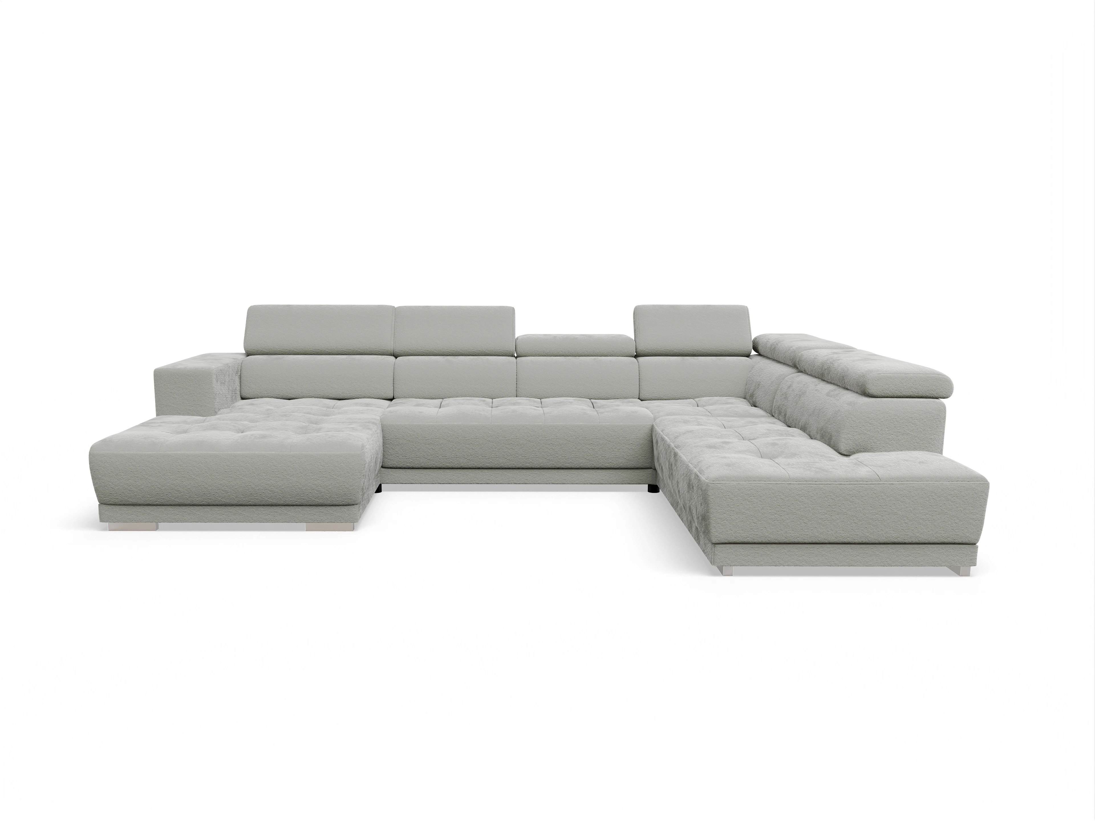 Ansicht des Produktes Connor Wohnlandschaft offen beidseitig in Stoff Grau