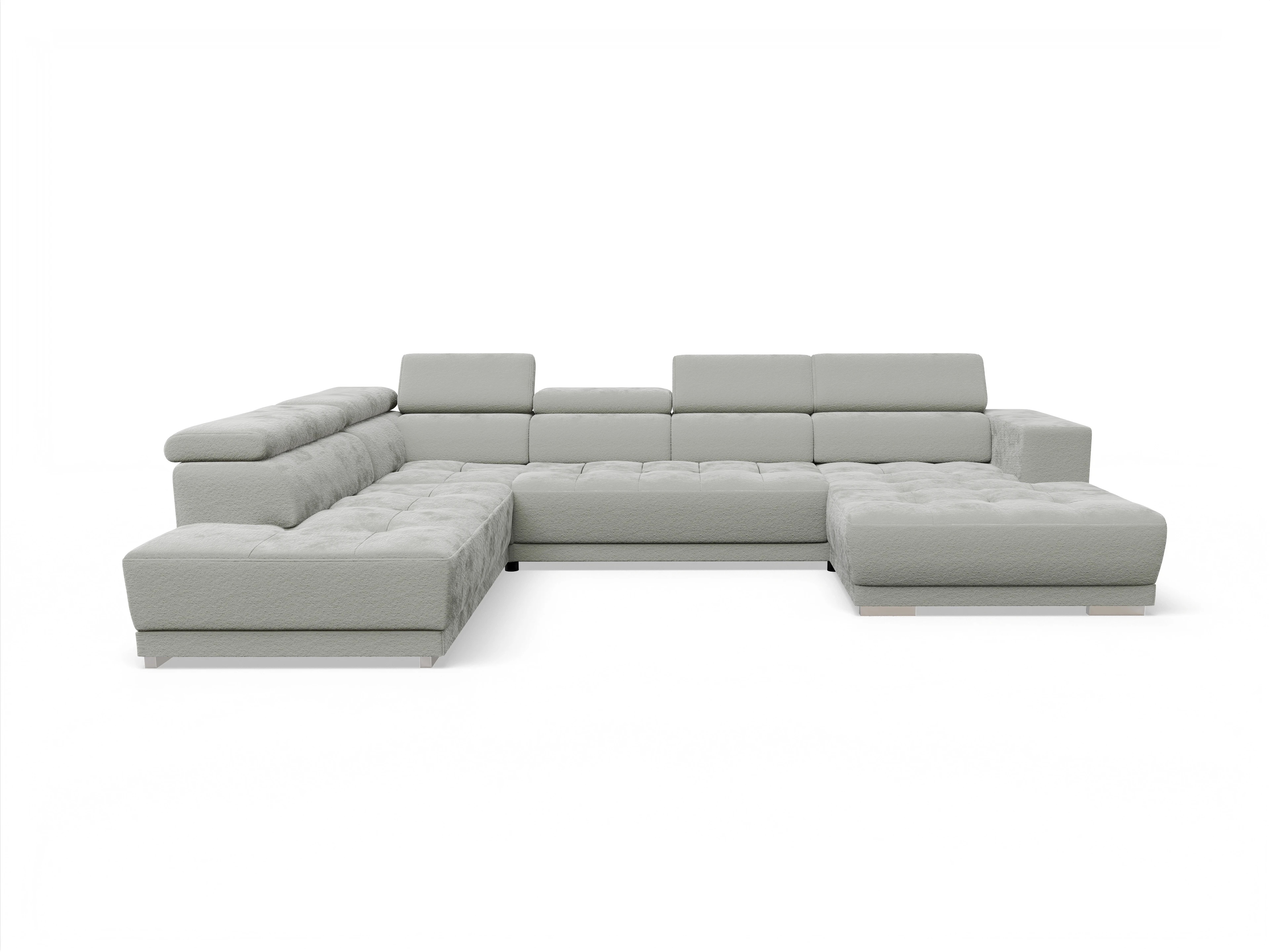 Ansicht des Produktes Connor Wohnlandschaft offen beidseitig in Stoff Grau