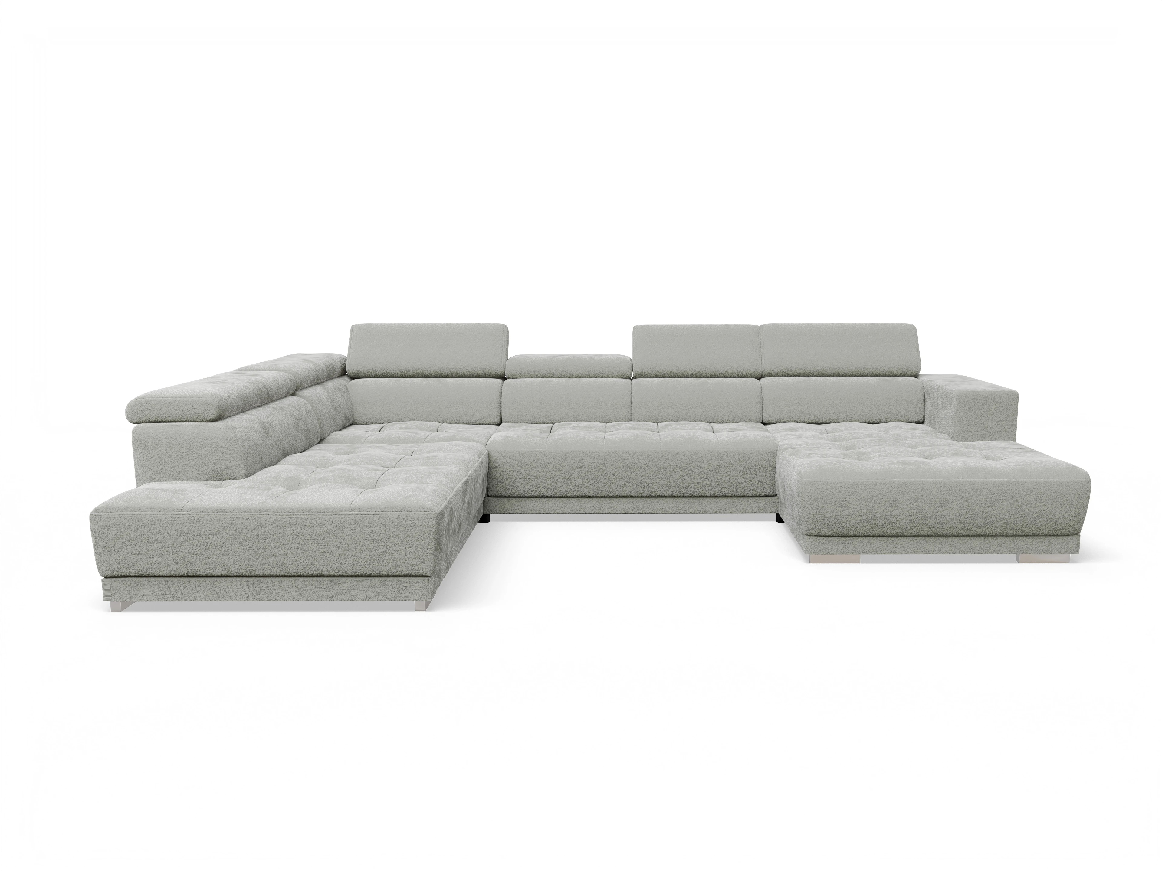 Ansicht des Produktes Connor Wohnlandschaft offen beidseitig in Stoff Grau