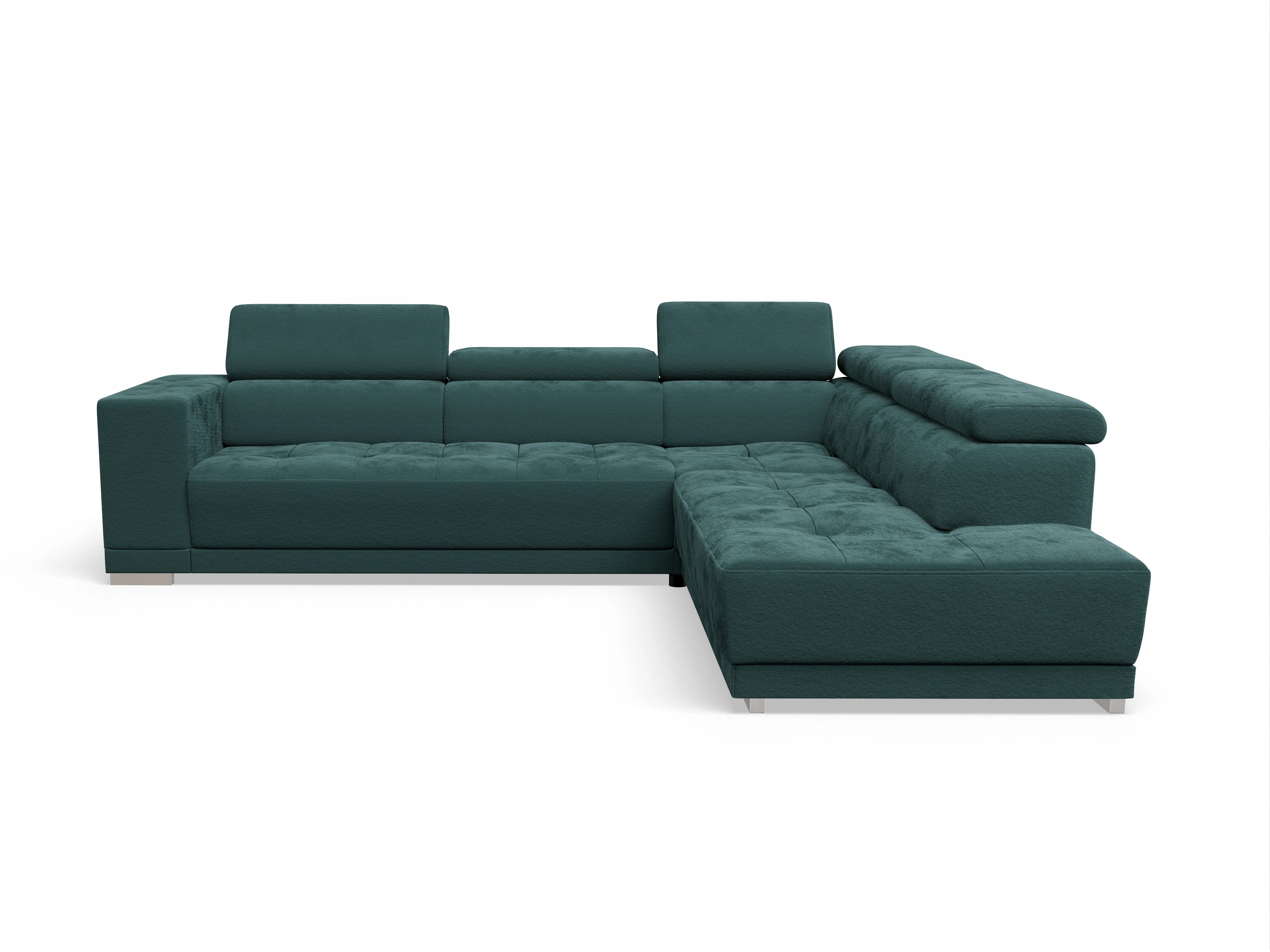 Ansicht des Produktes Connor Ecksofa rechts Abschluss offen in Stoff Blau