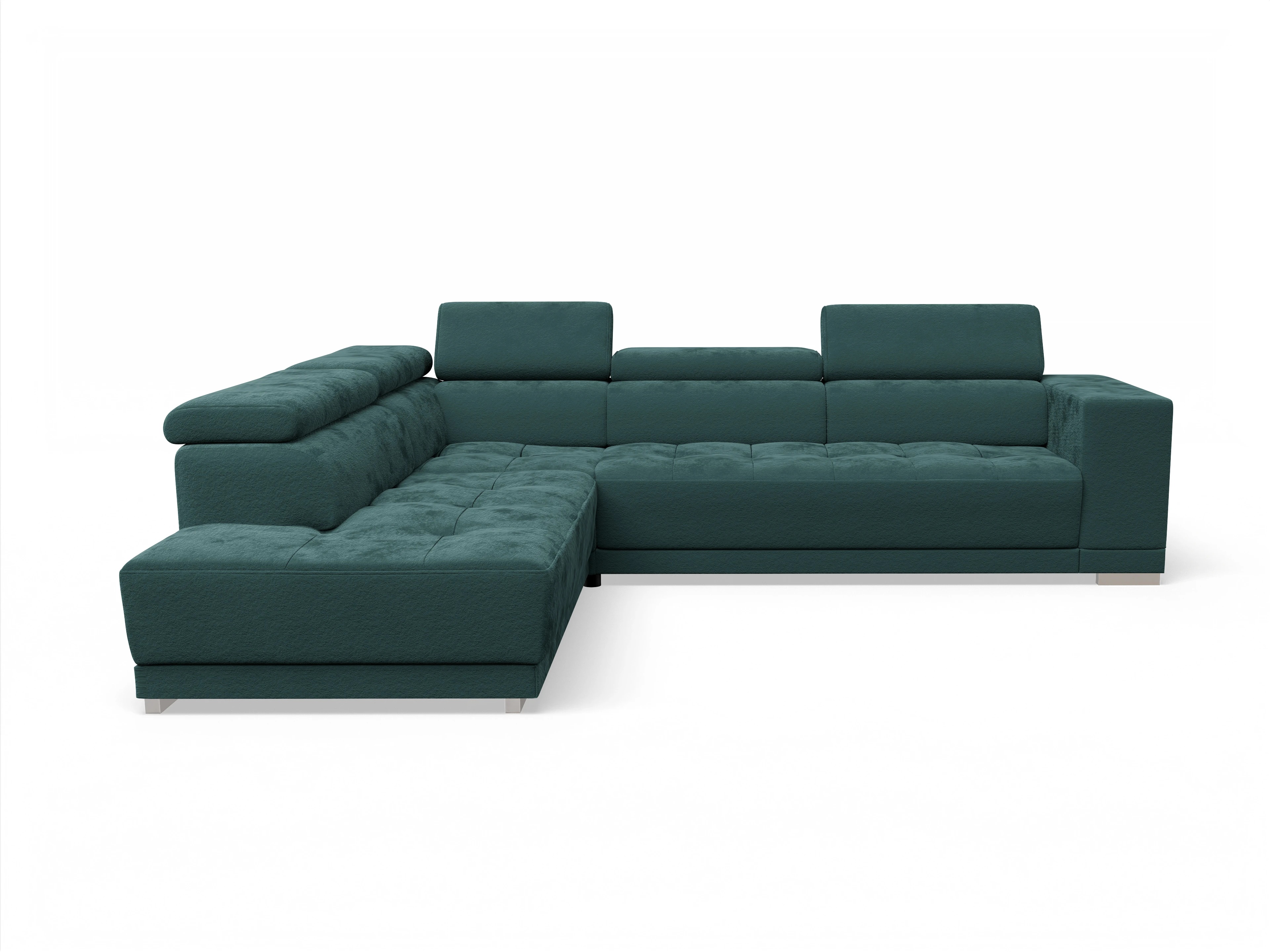 Ansicht des Produktes Connor Ecksofa links Abschluss offen in Stoff Blau