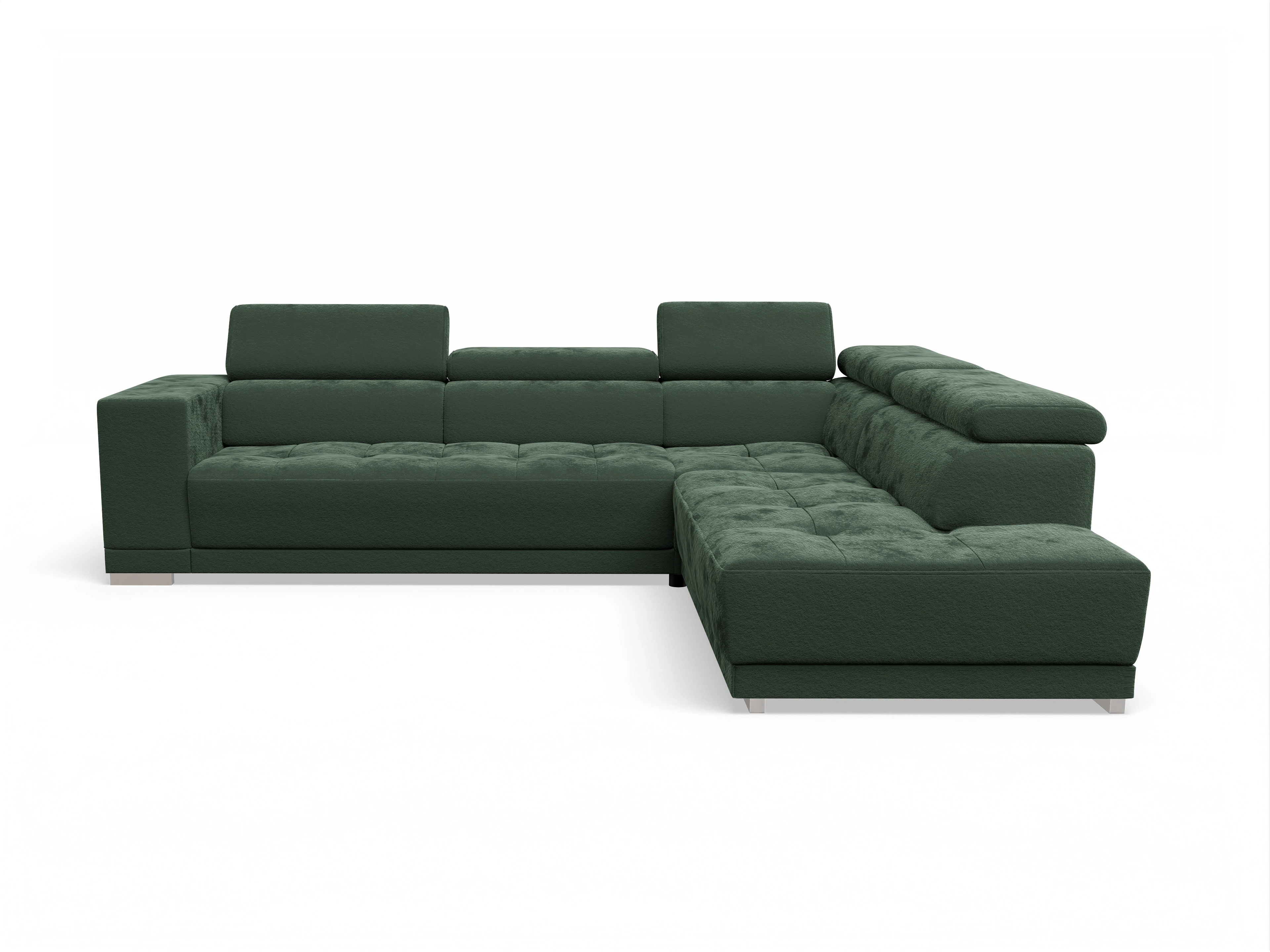 Ansicht des Produktes Connor Ecksofa rechts Abschluss offen in Stoff Grün