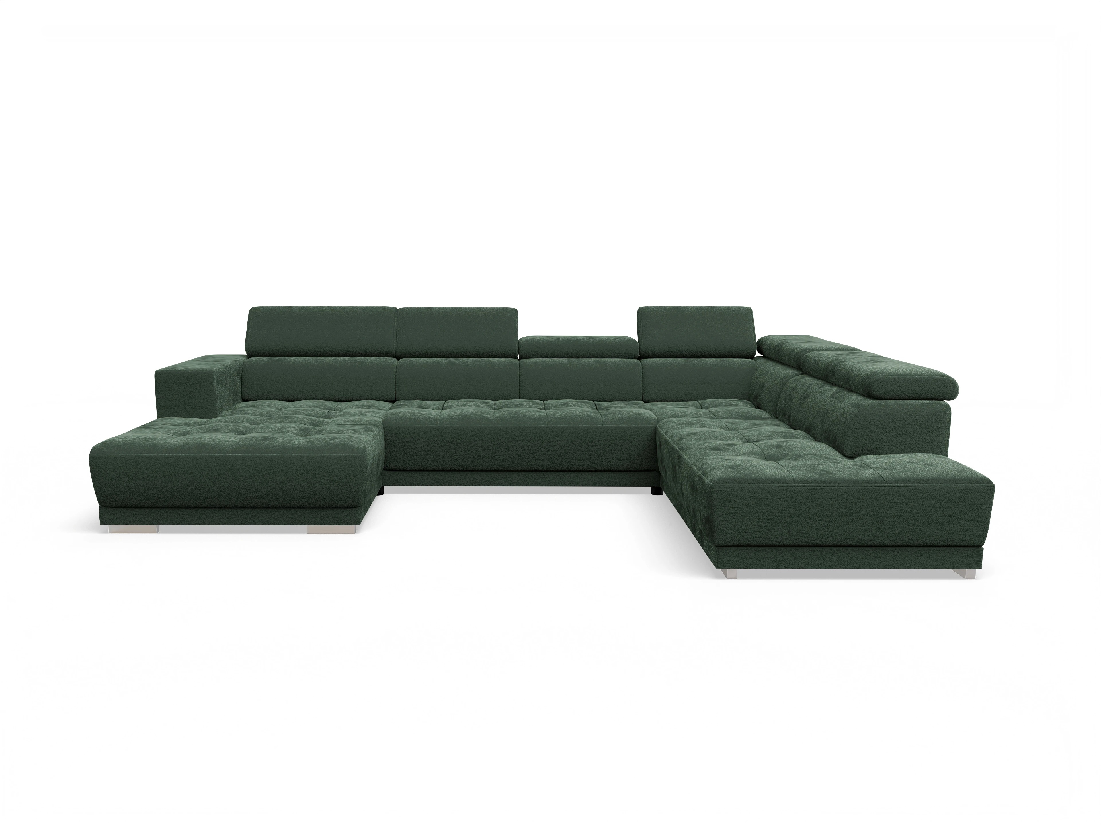 Ansicht des Produktes Connor Wohnlandschaft offen beidseitig in Stoff Grün