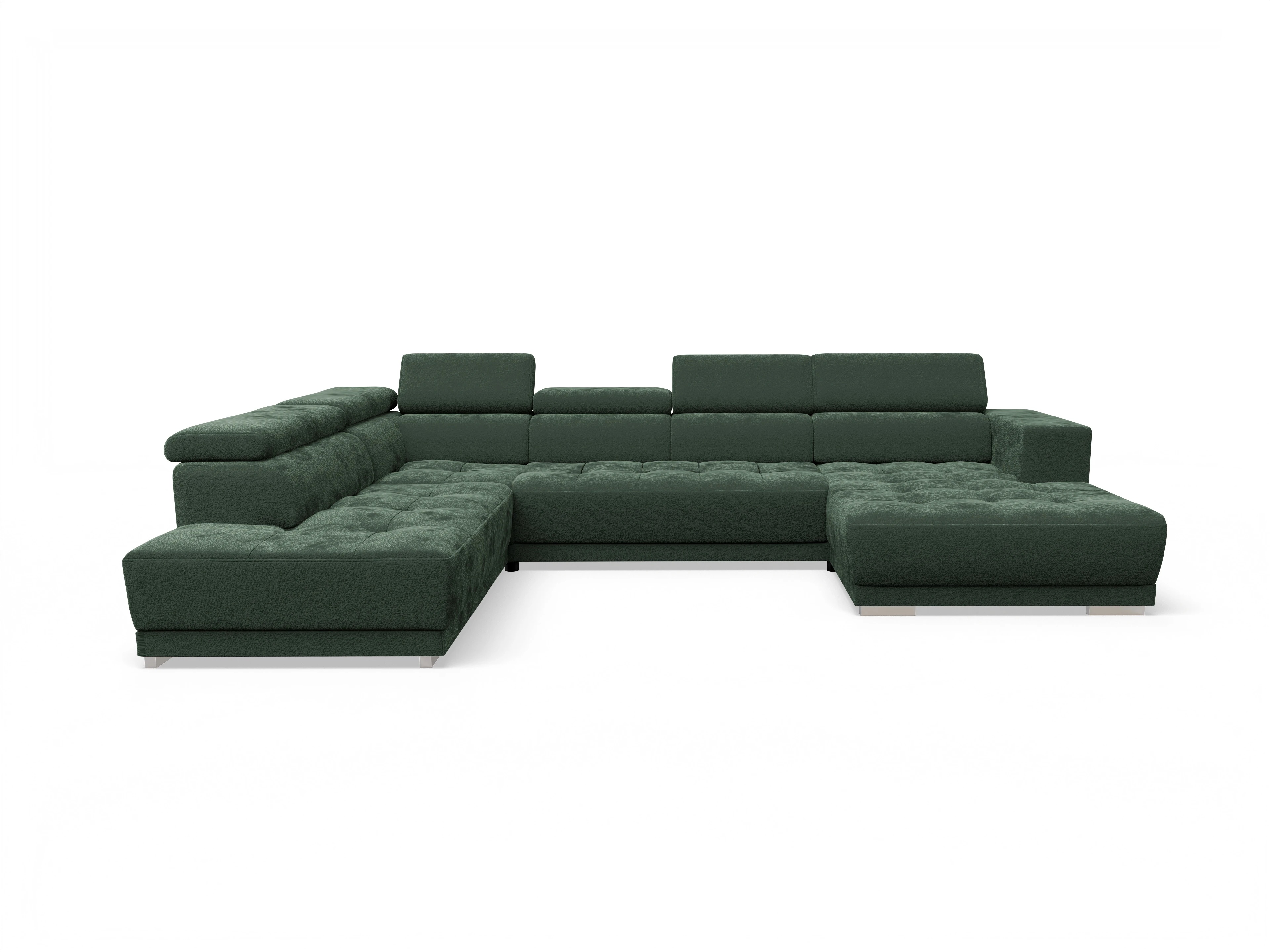 Ansicht des Produktes Connor Wohnlandschaft offen beidseitig in Stoff Grün