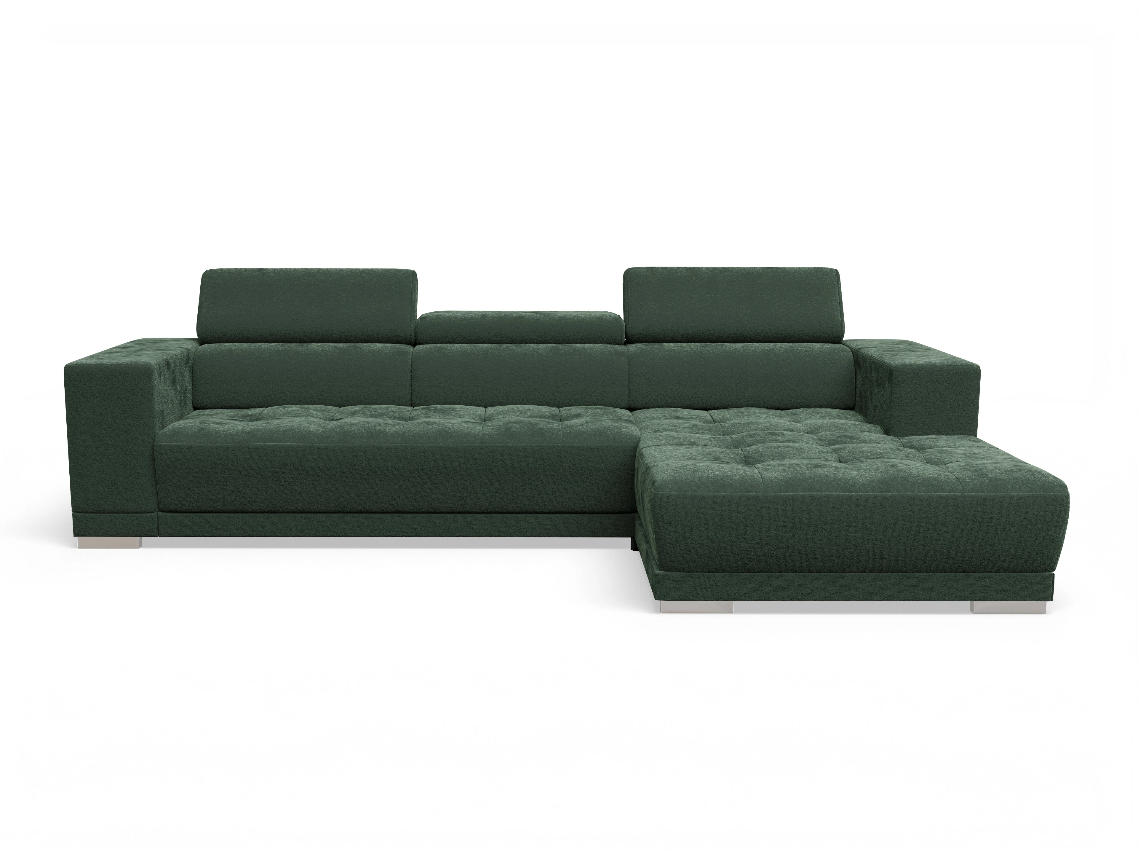 Ansicht des Produktes Connor Ecksofa rechts Abschluss offen in Stoff Grün