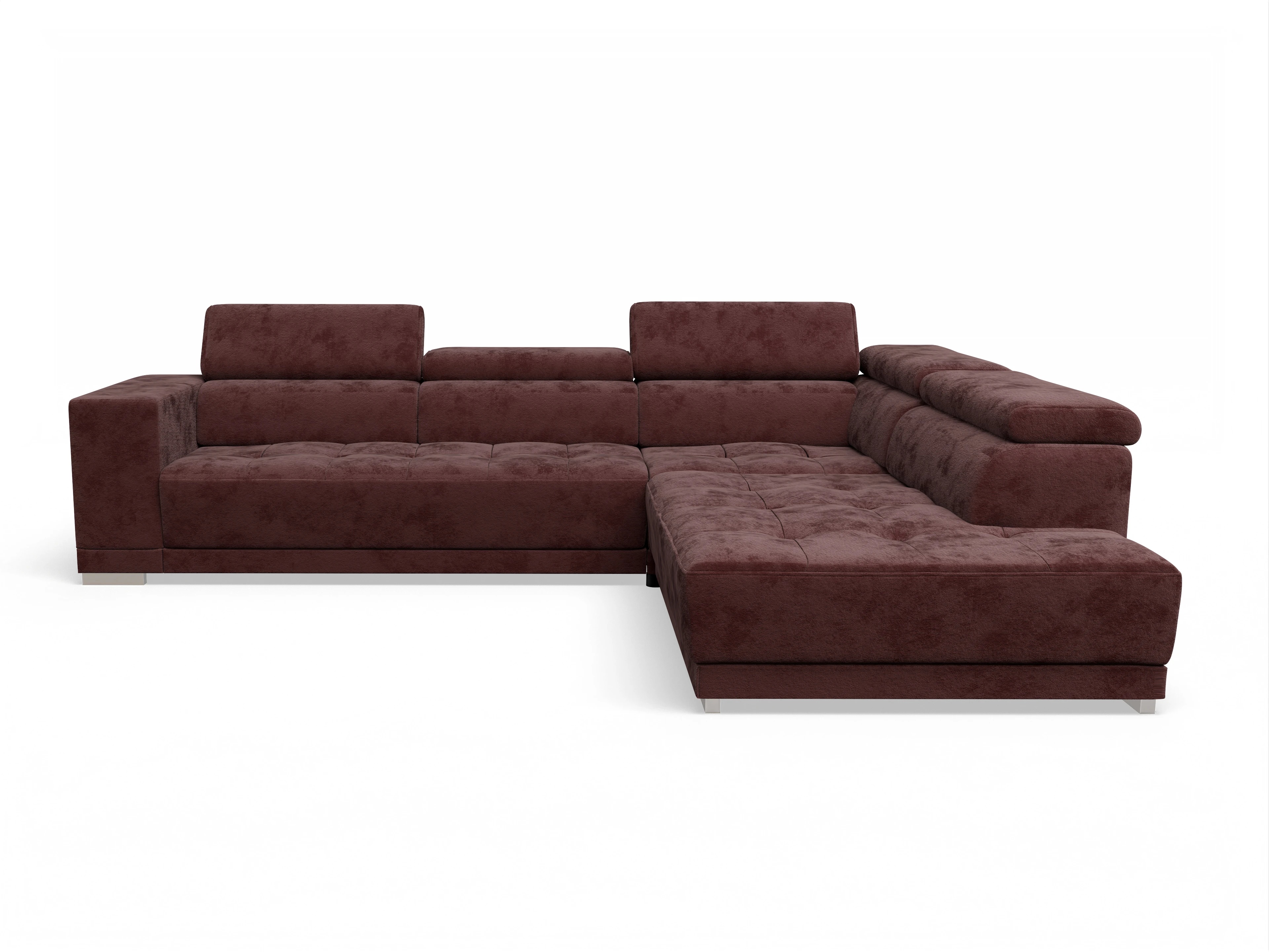 Ansicht des Produktes Connor Ecksofa rechts Abschluss offen in Stoff Rot