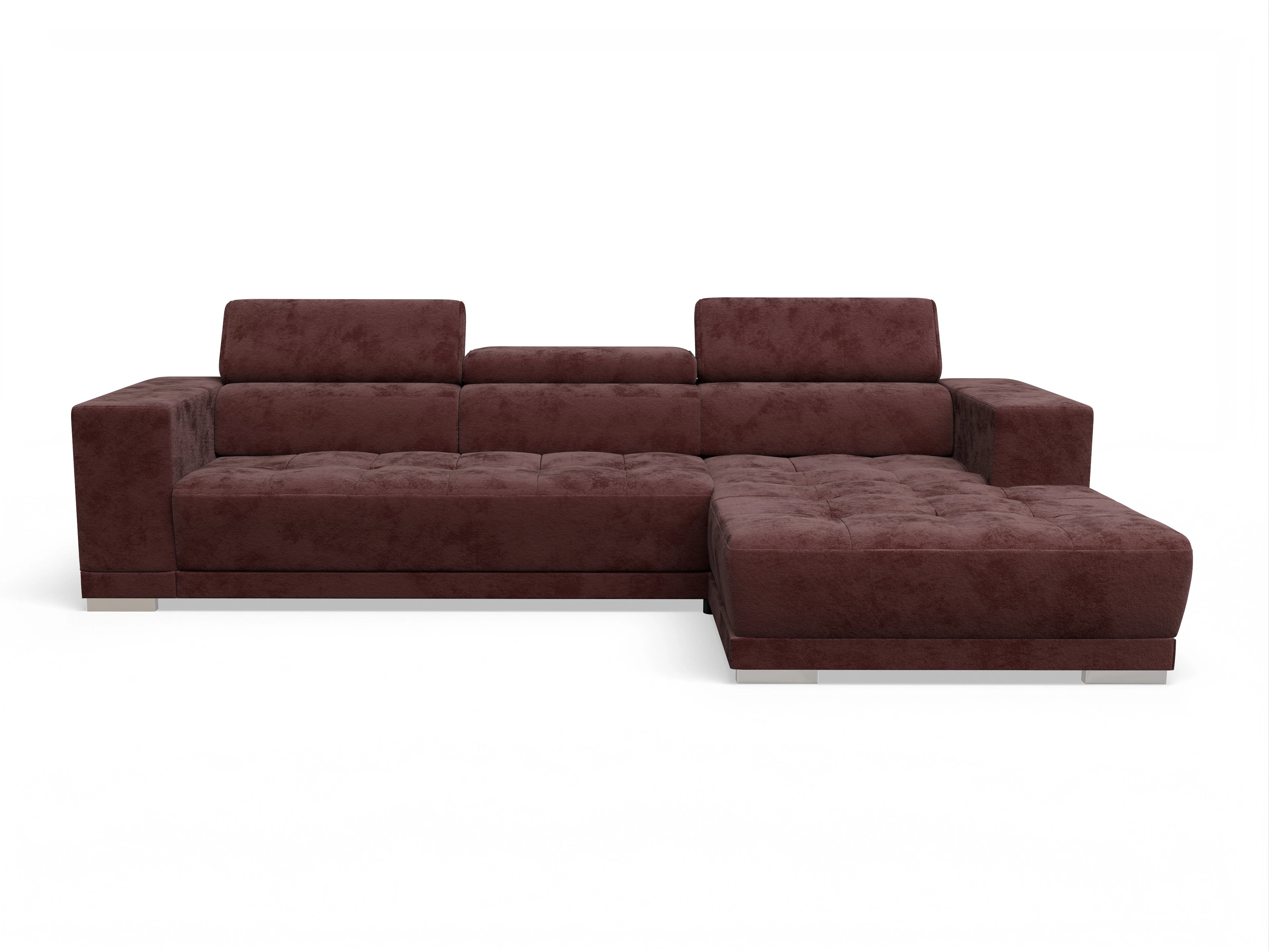 Ansicht des Produktes Connor Ecksofa rechts Abschluss offen in Stoff Rot