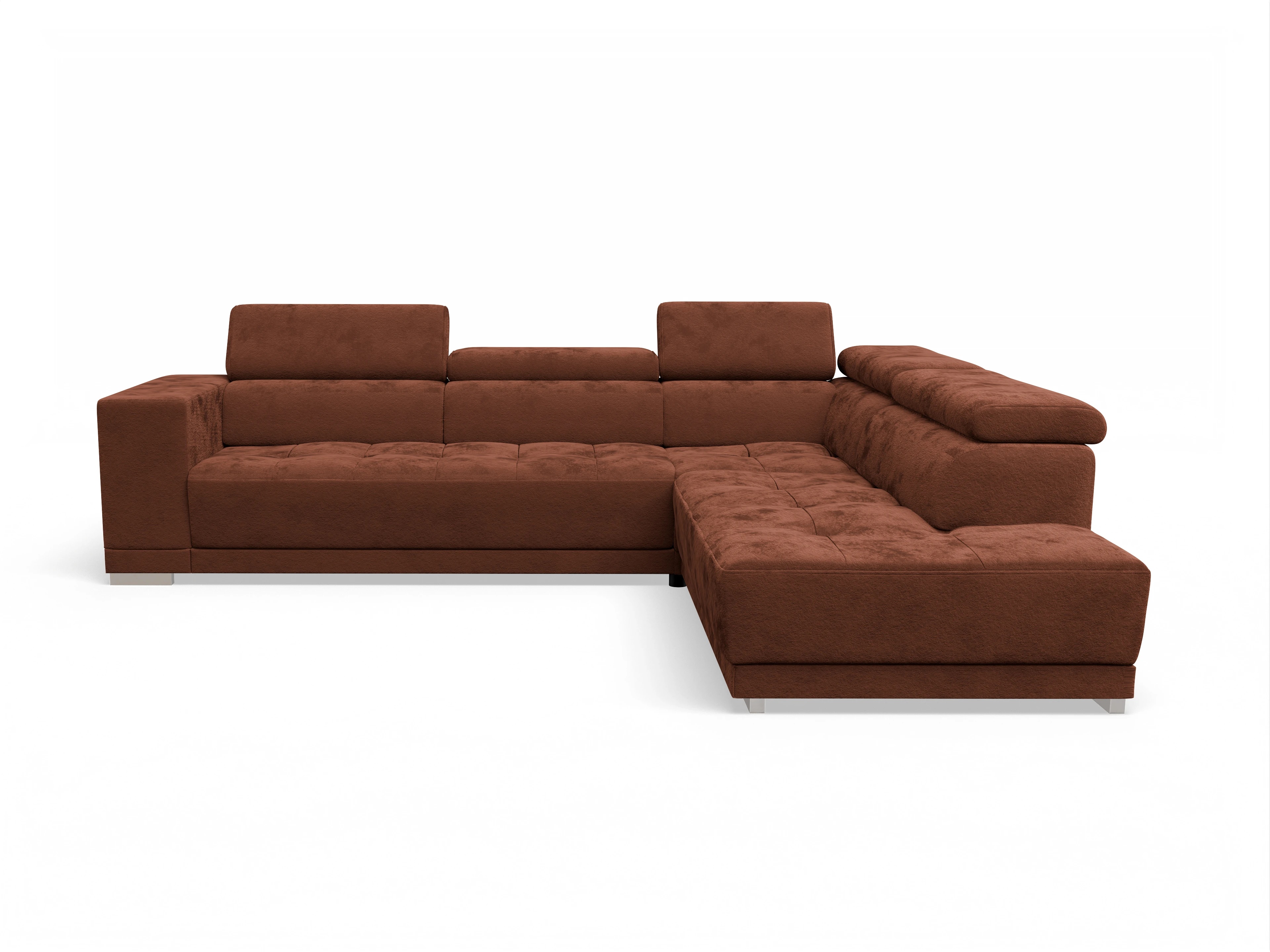 Ansicht des Produktes Connor Ecksofa rechts Abschluss offen in Stoff Rot