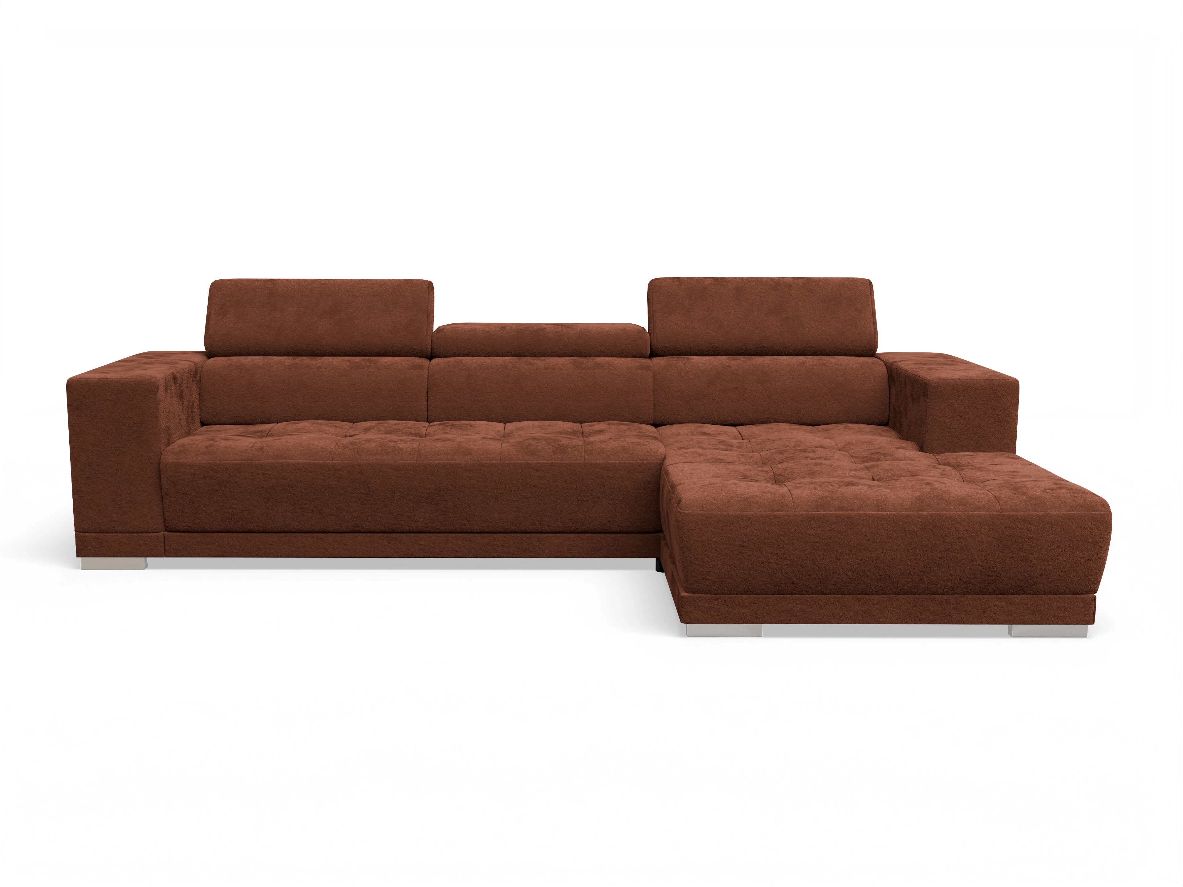 Ansicht des Produktes Connor Ecksofa rechts Abschluss offen in Stoff Rot